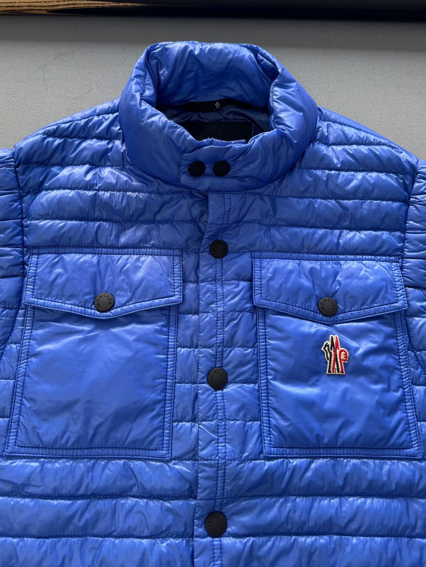Moncler Grenoble Ollon Blue Gilet - Size: 3 (Medium) 22''ptp