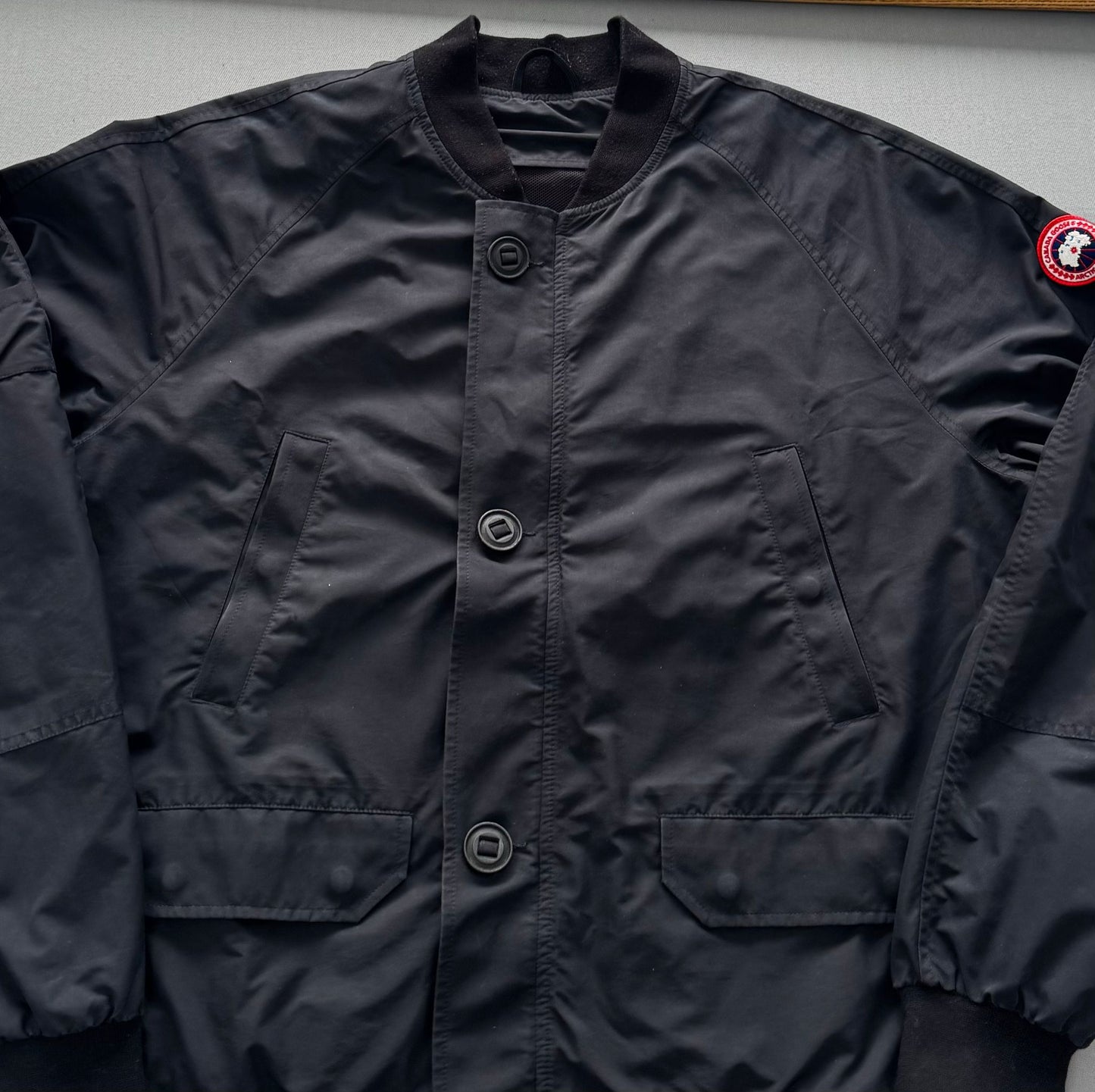 Canada Goose Faber Black Bomber Jacket - XL (26.5''ptp)