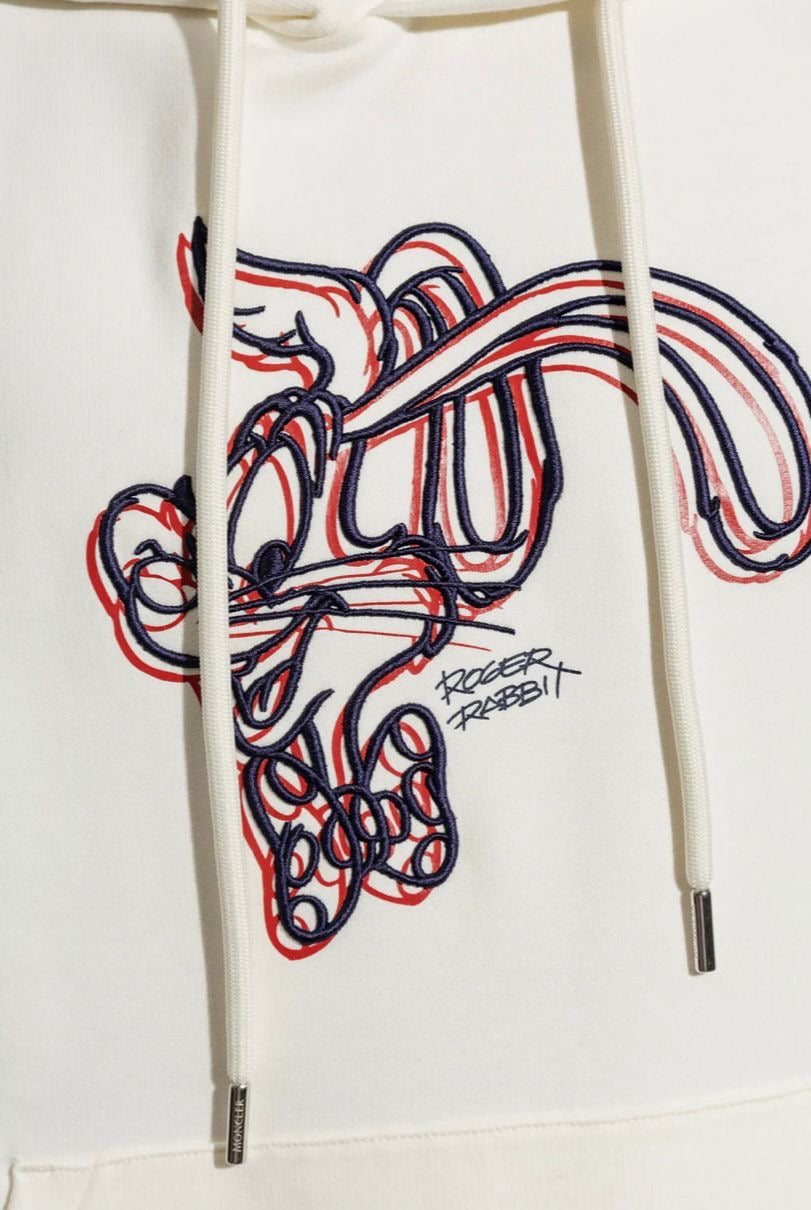 Moncler x Disney Roger Rabbit Brand-Print Cotton-Jersey Hoodie(XL- 25.5''ptp)