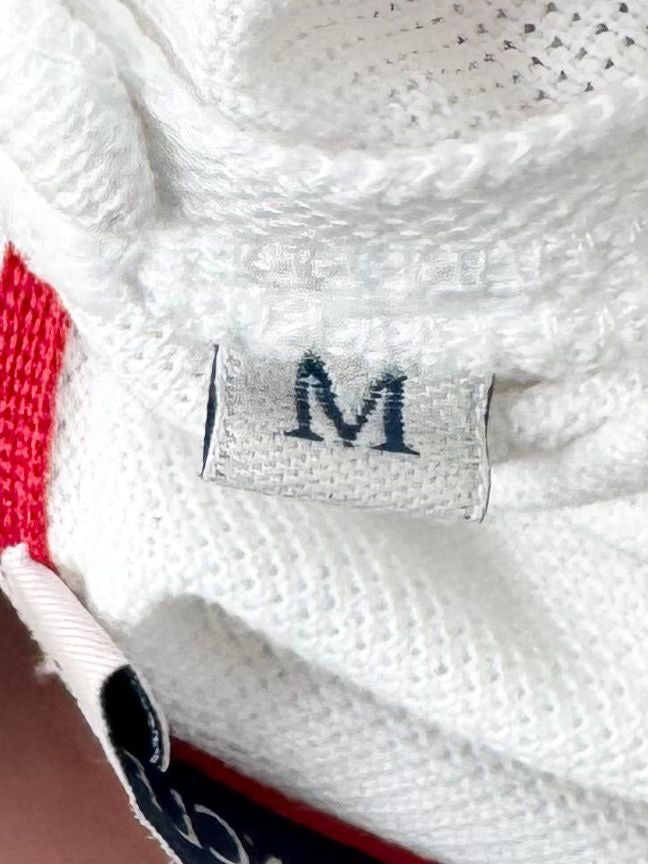 Moncler White Polo T-shirt- Medium (19.5”PTP)