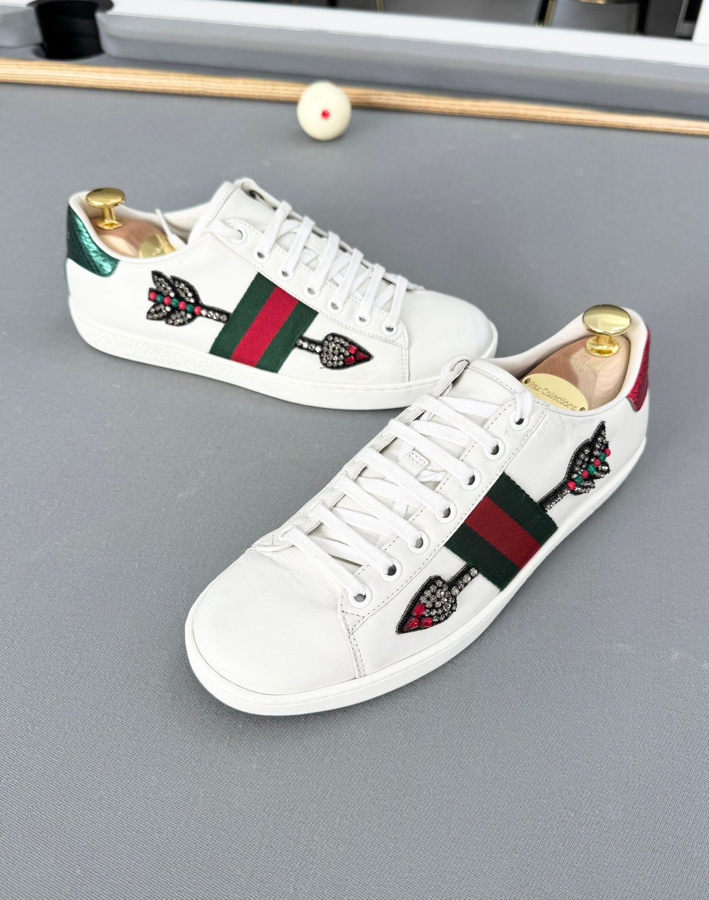 Gucci Ace Diamanté Arrow Trainers, Size 4 EU 37 - Authentic