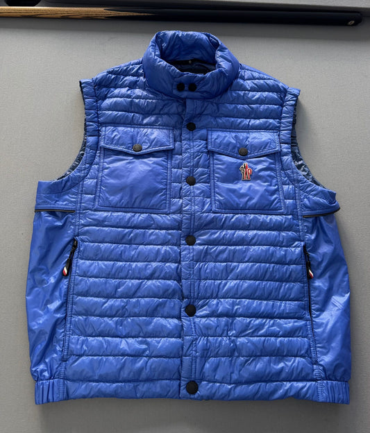 Moncler Grenoble Ollon Blue Gilet - Size: 3 (Medium) 22''ptp