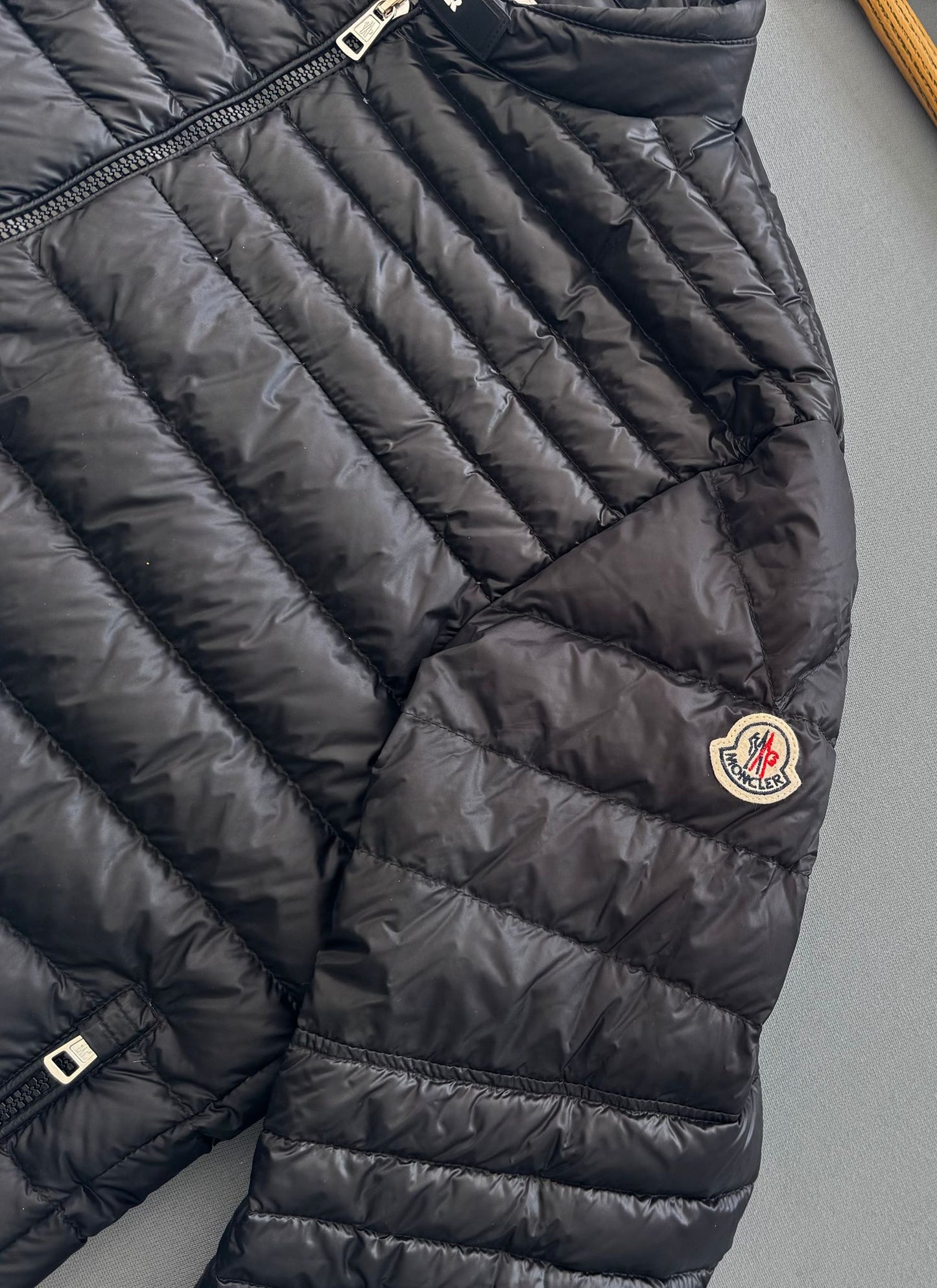 Moncler Kavir Black Jacket - Size 6 - PTP 24.5”
