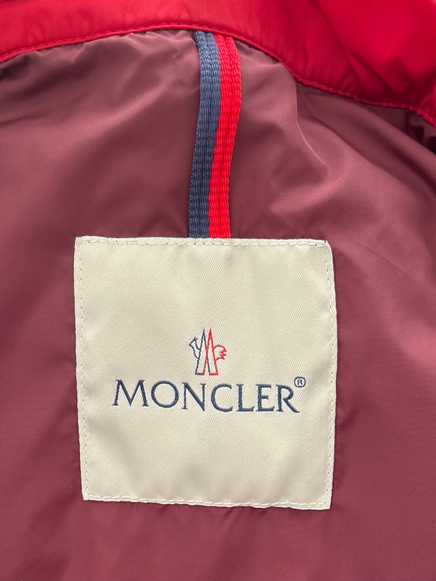 Moncler Red Bernard Jacket - Size 3 (23'' ptp)