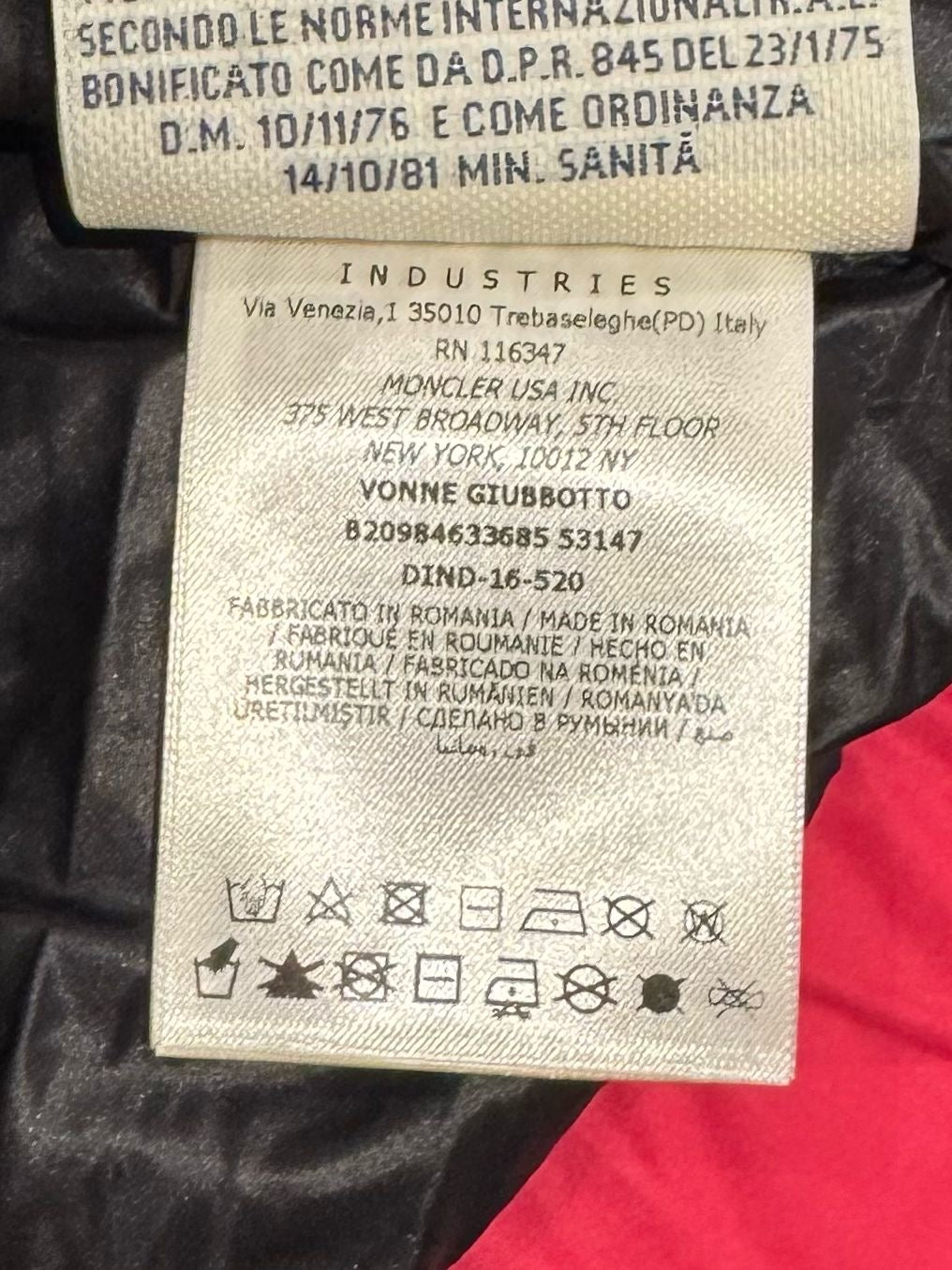 Moncler Grenoble Vonne Pink Down Jacket - Size 2 - Fits UK 10