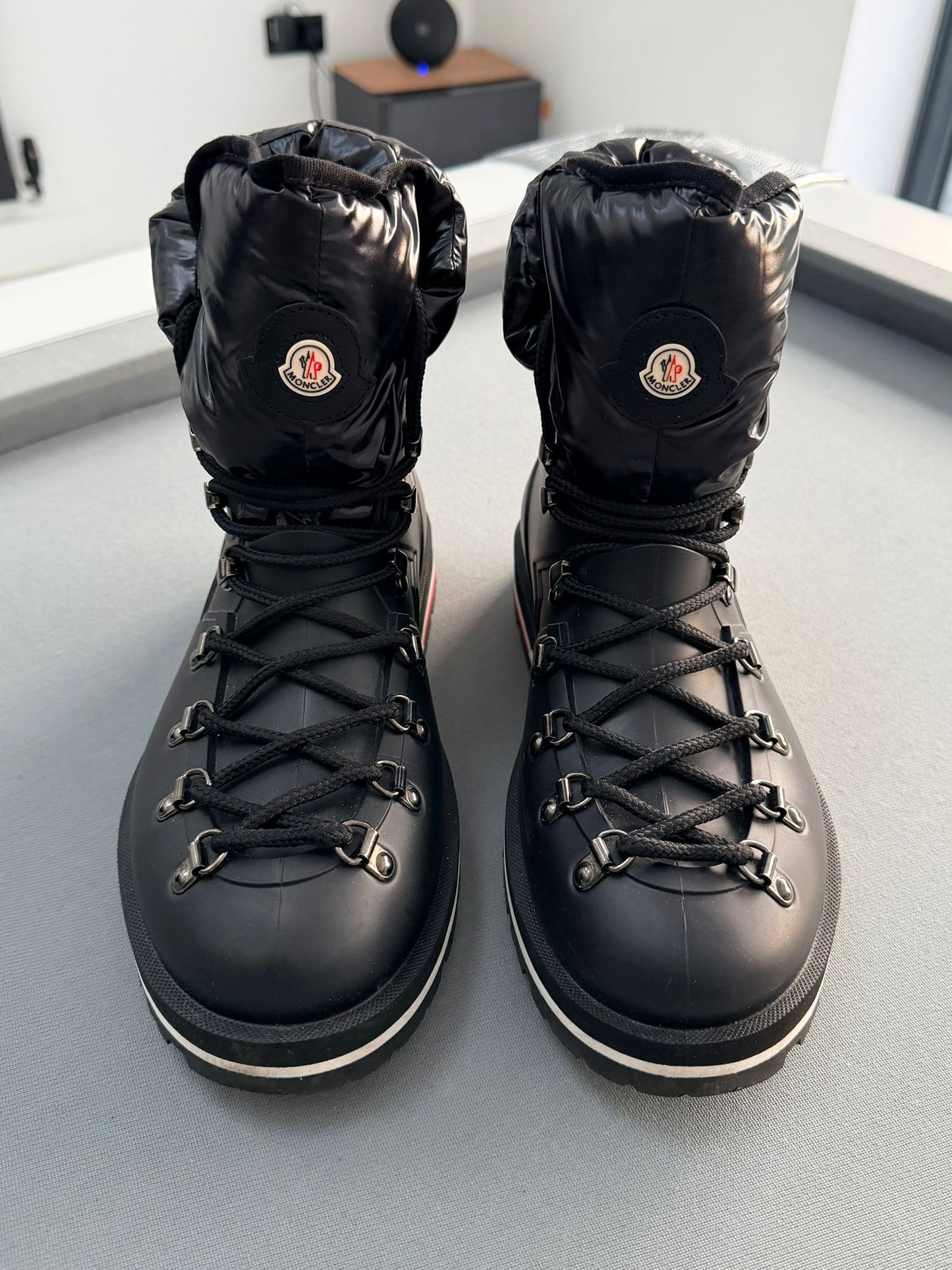 Moncler Inaya Black Hiking Ankle Boots - UK4 (EU37)