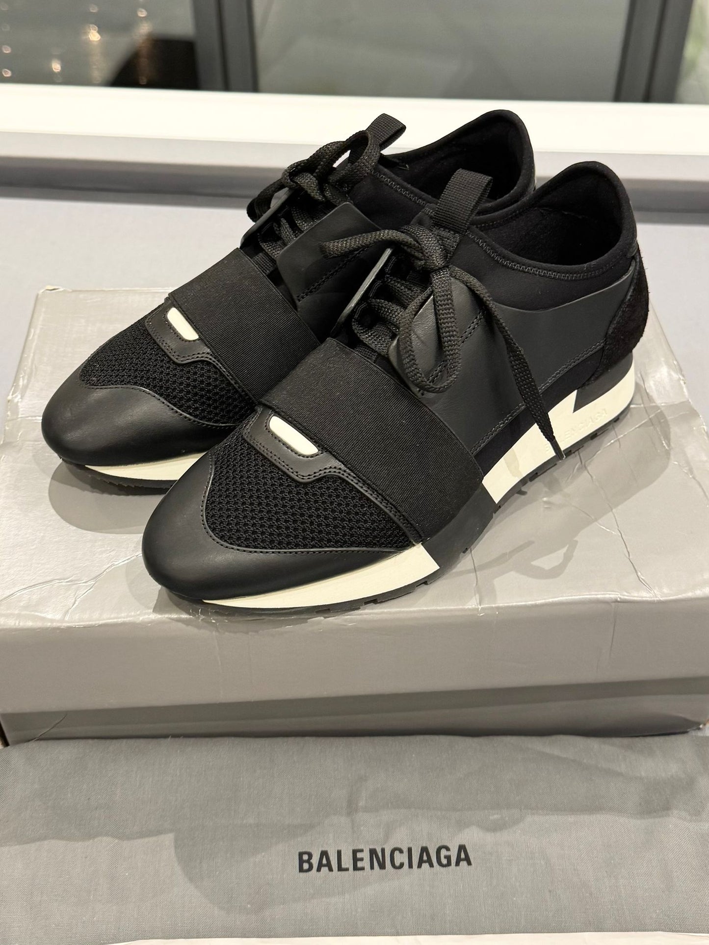 Balenciaga Black Race Runner - Size UK5 (EU38)