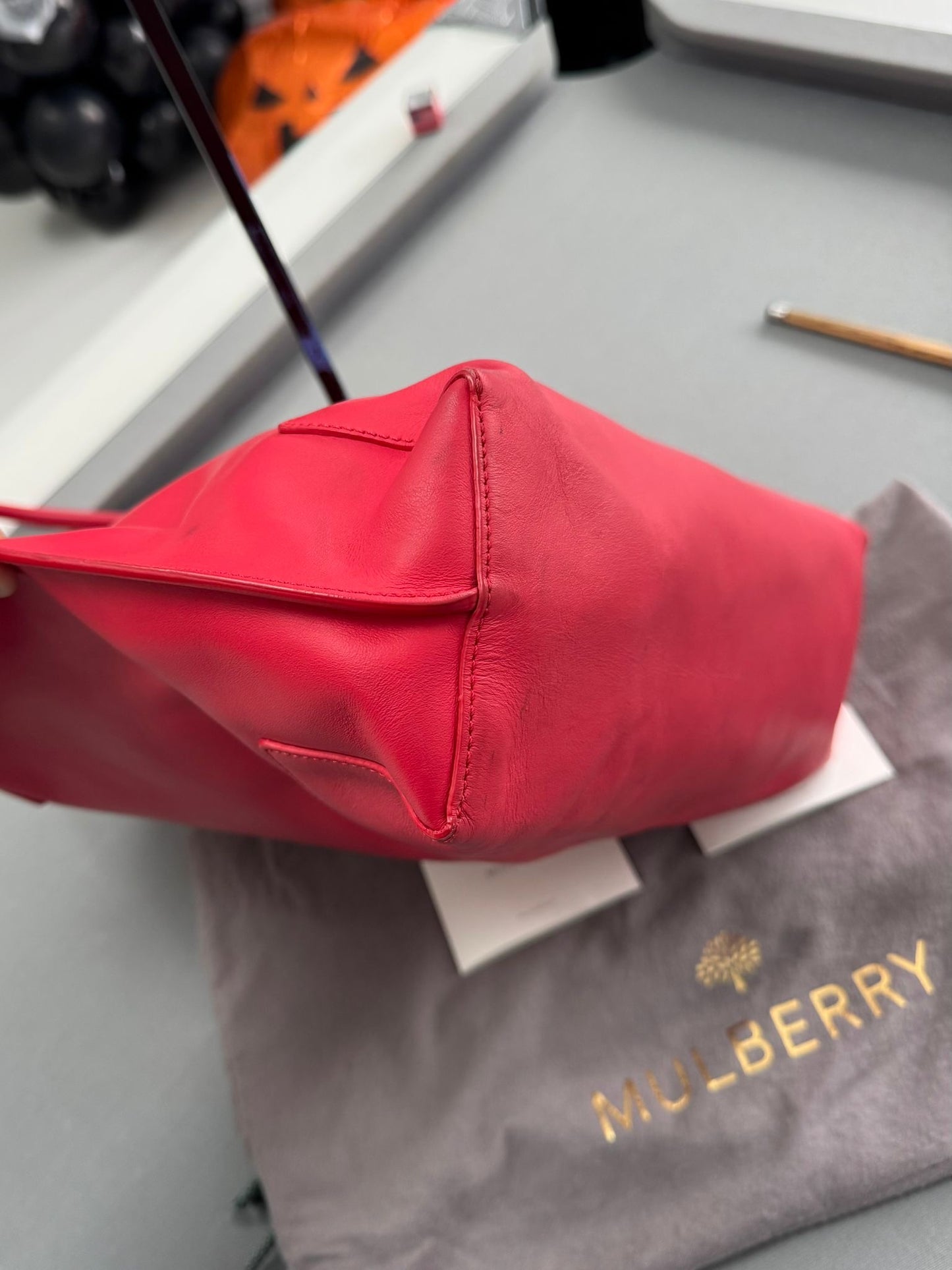 Mulberry Red Blossom Tote