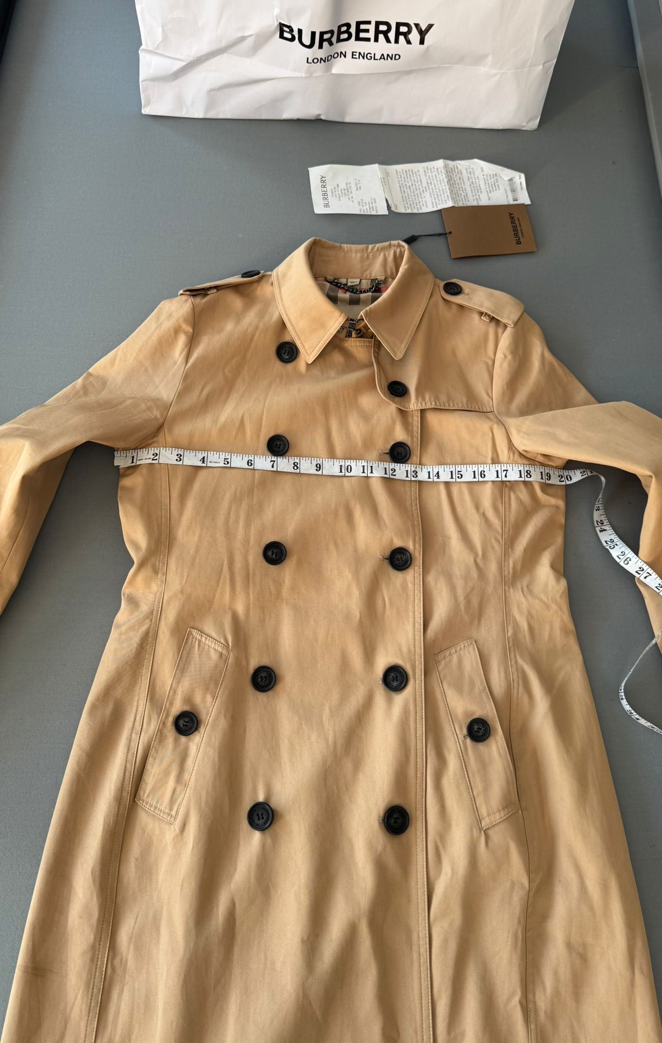 Burberry Sandringham Trench Coat - Size UK12 (20''ptp)