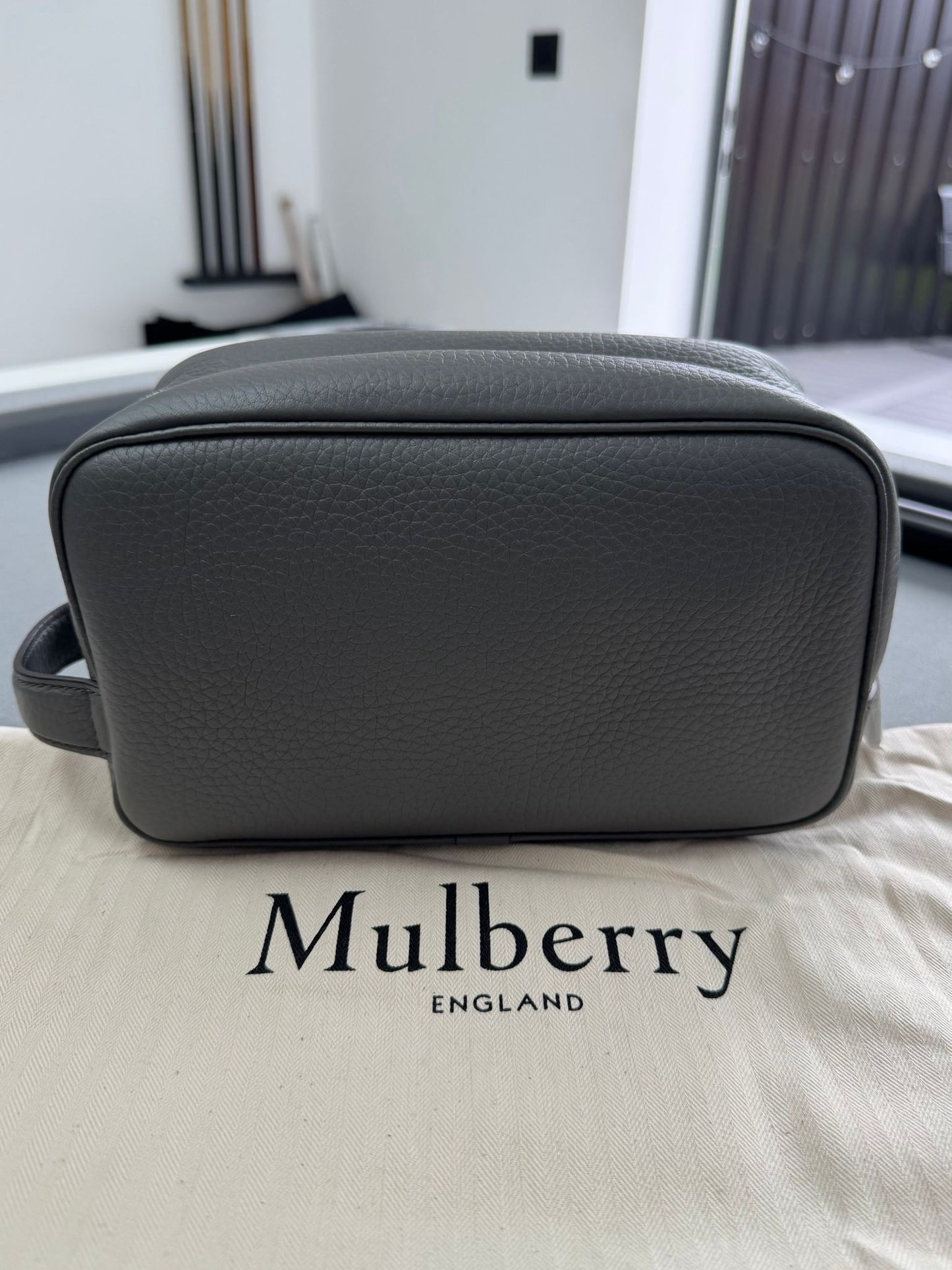 Mulberry Grey Heritage Wash Bag / Toiletry Bag