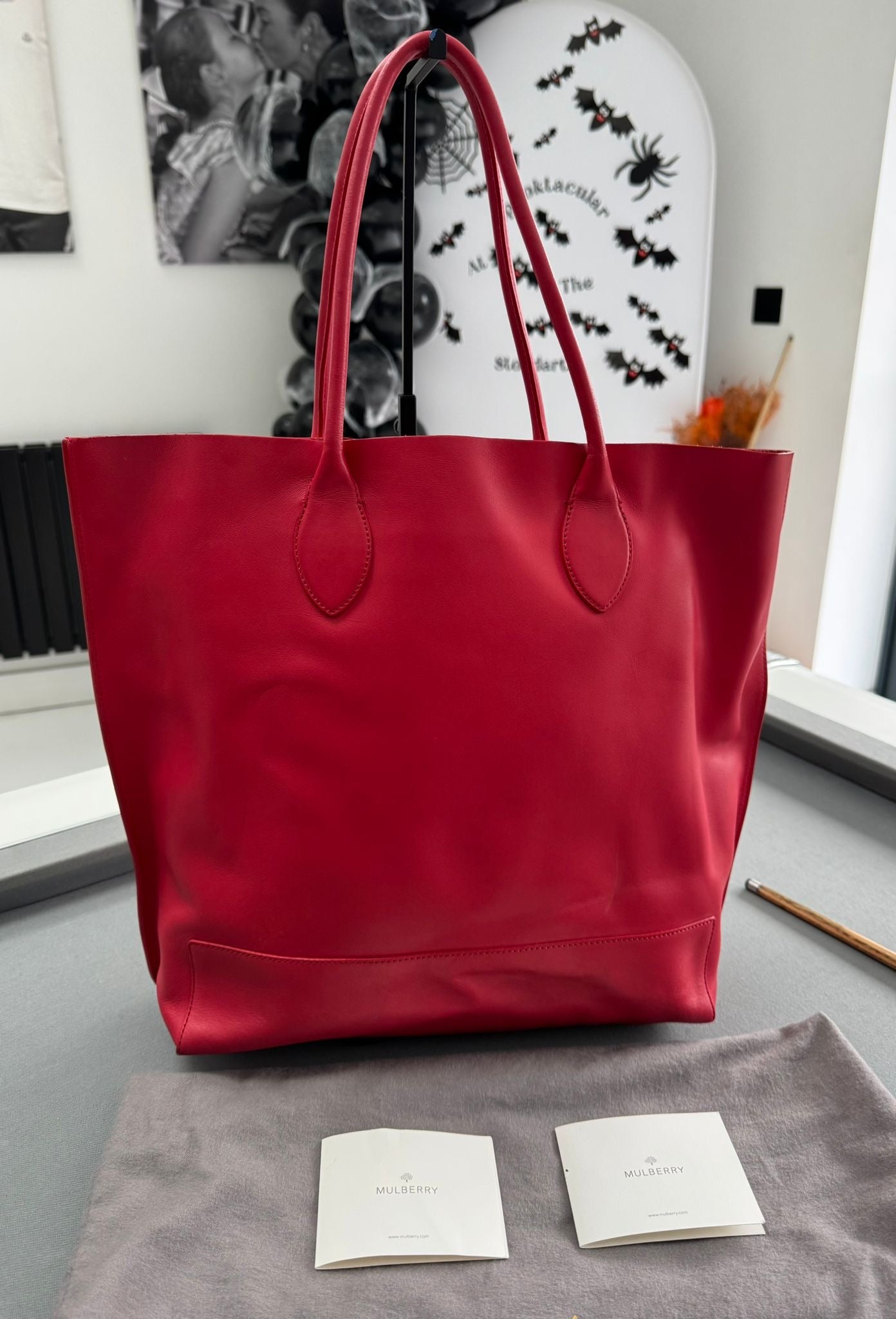 Mulberry Red Blossom Tote