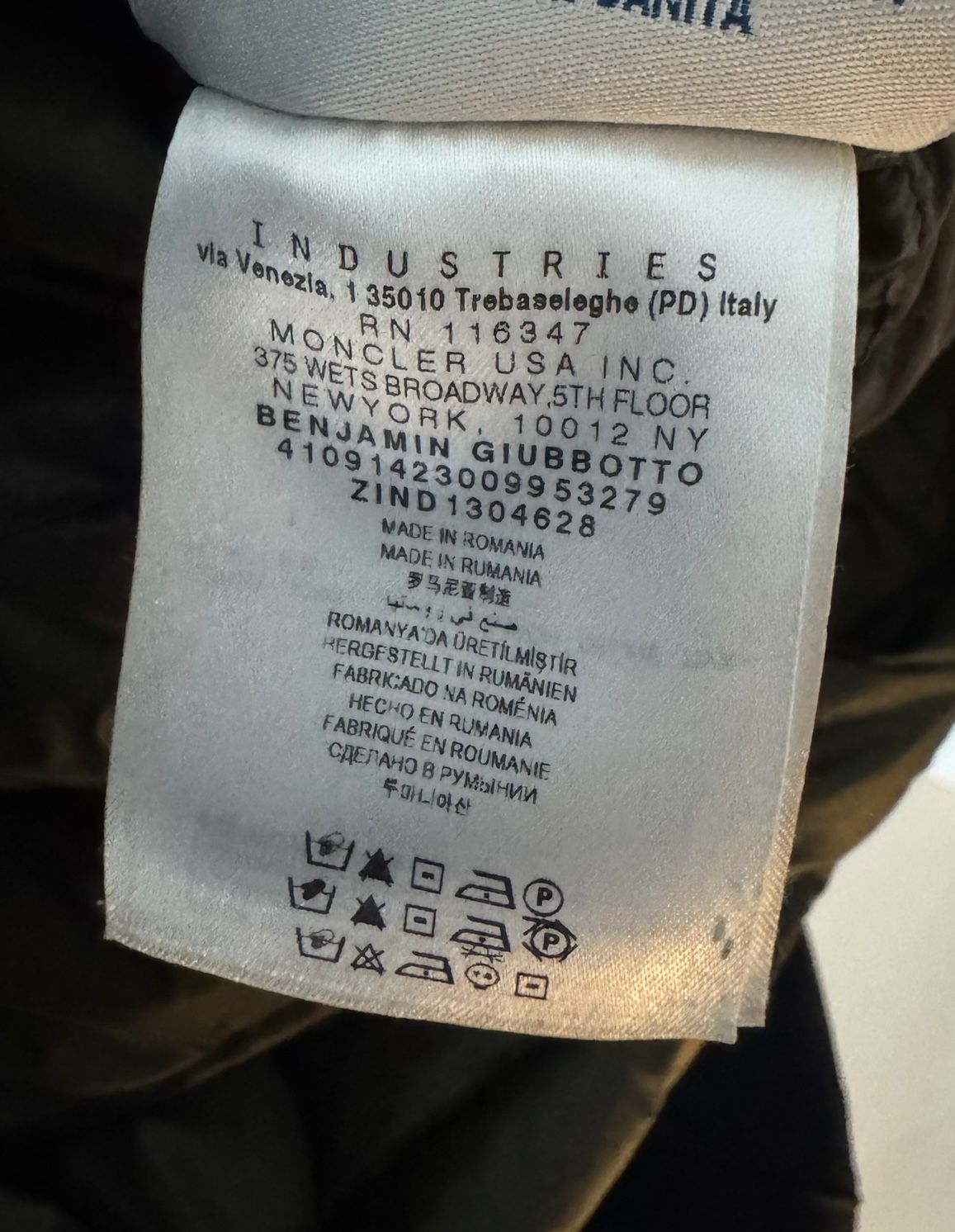 Moncler Khaki Benjamin Down Hooded Quilted Jacket - Size: Large 3 (22.5'' ptp)