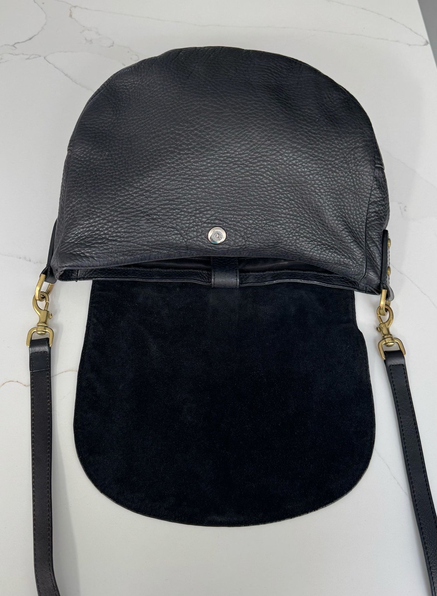 Mulberry Effie Satchel in Black Spongy Pebbled Leather