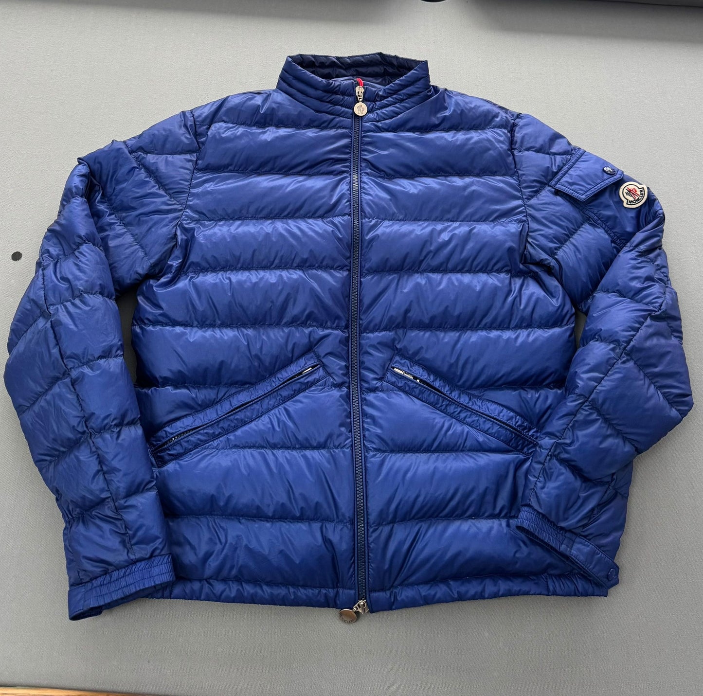 Moncler Blue Agay Down Jacket - Size 3 (22''PTP)