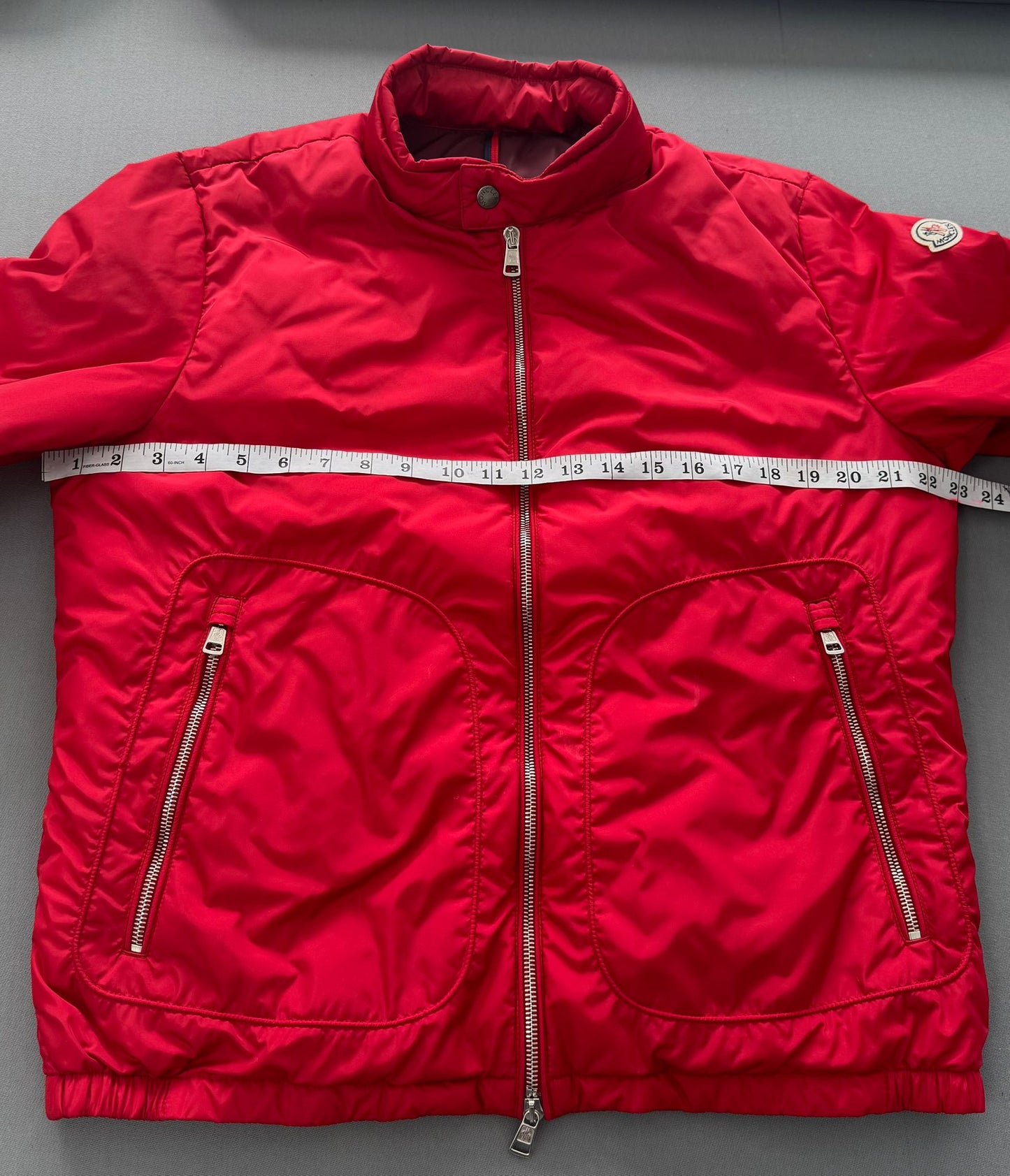 Moncler Red Bernard Jacket - Size 3 (23'' ptp)