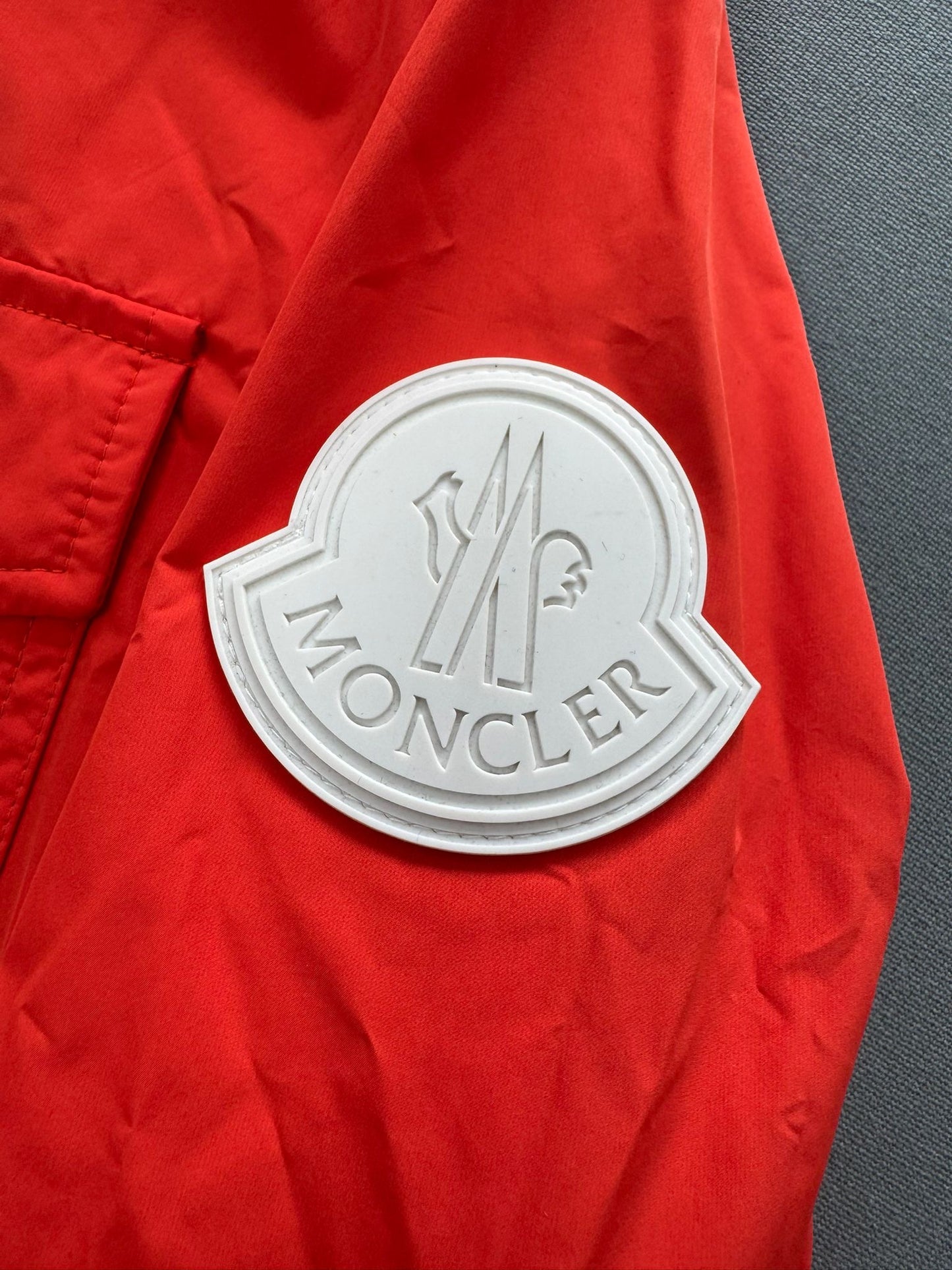 Moncler Carion Orange Windbreaker Jacket - Size 2 (24''ptp)