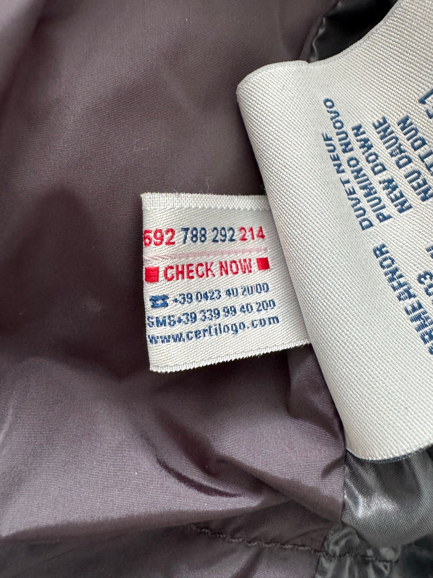 Moncler Millais Grey Down Jacket - Medium - Size 2 (22''ptp)