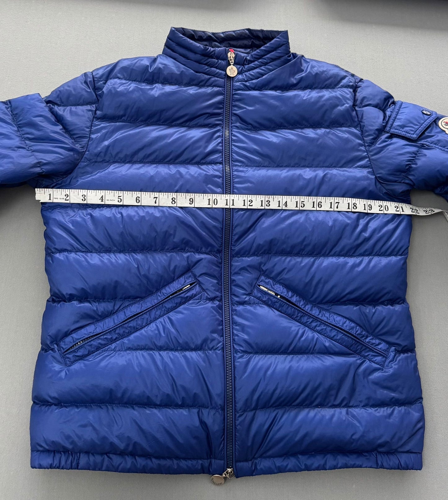 Moncler Blue Agay Down Jacket - Size 3 (22''PTP)