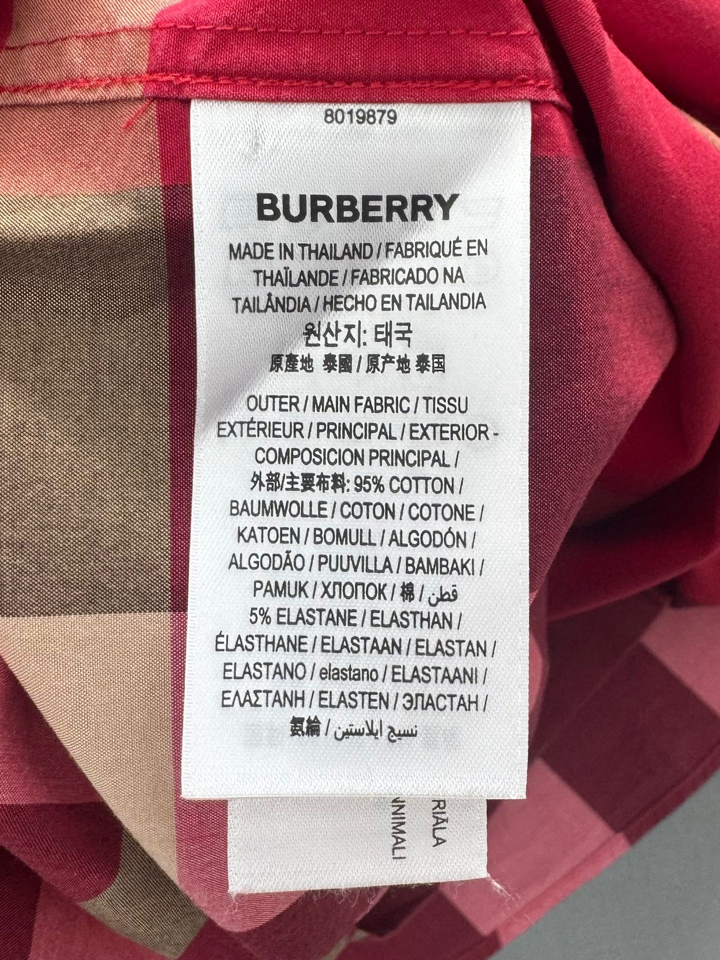 Burberry Somerton Long Sleeve Red Check Shirt - Large- 22.5” PTP