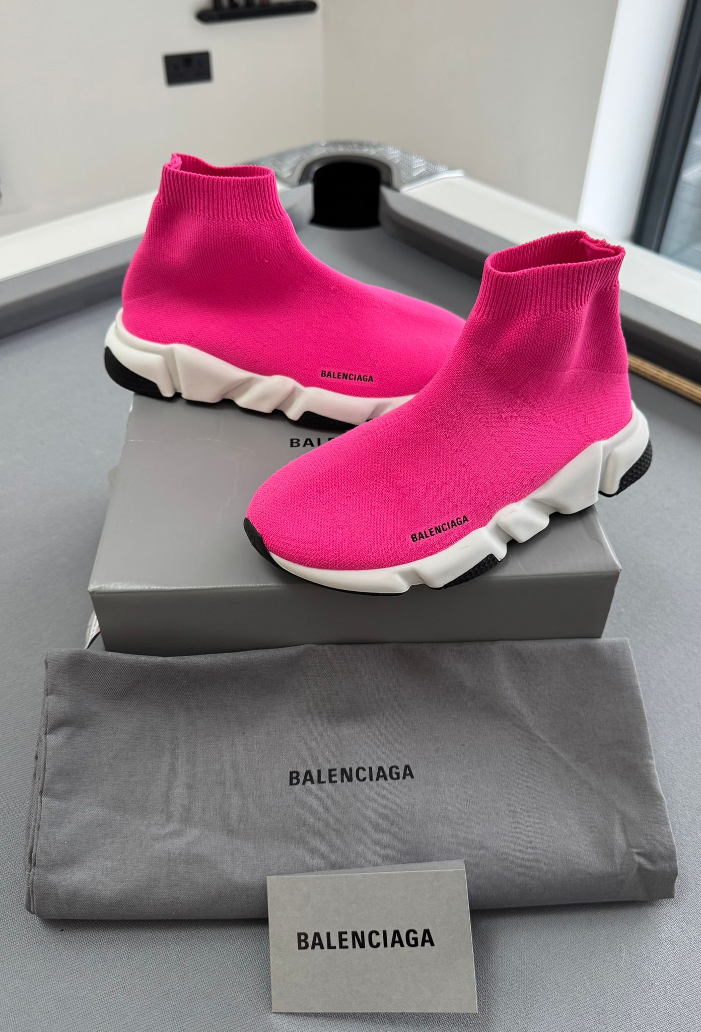 Balenciaga Speed Sock Trainers Pink Size EU 31-32  / UK 12-13