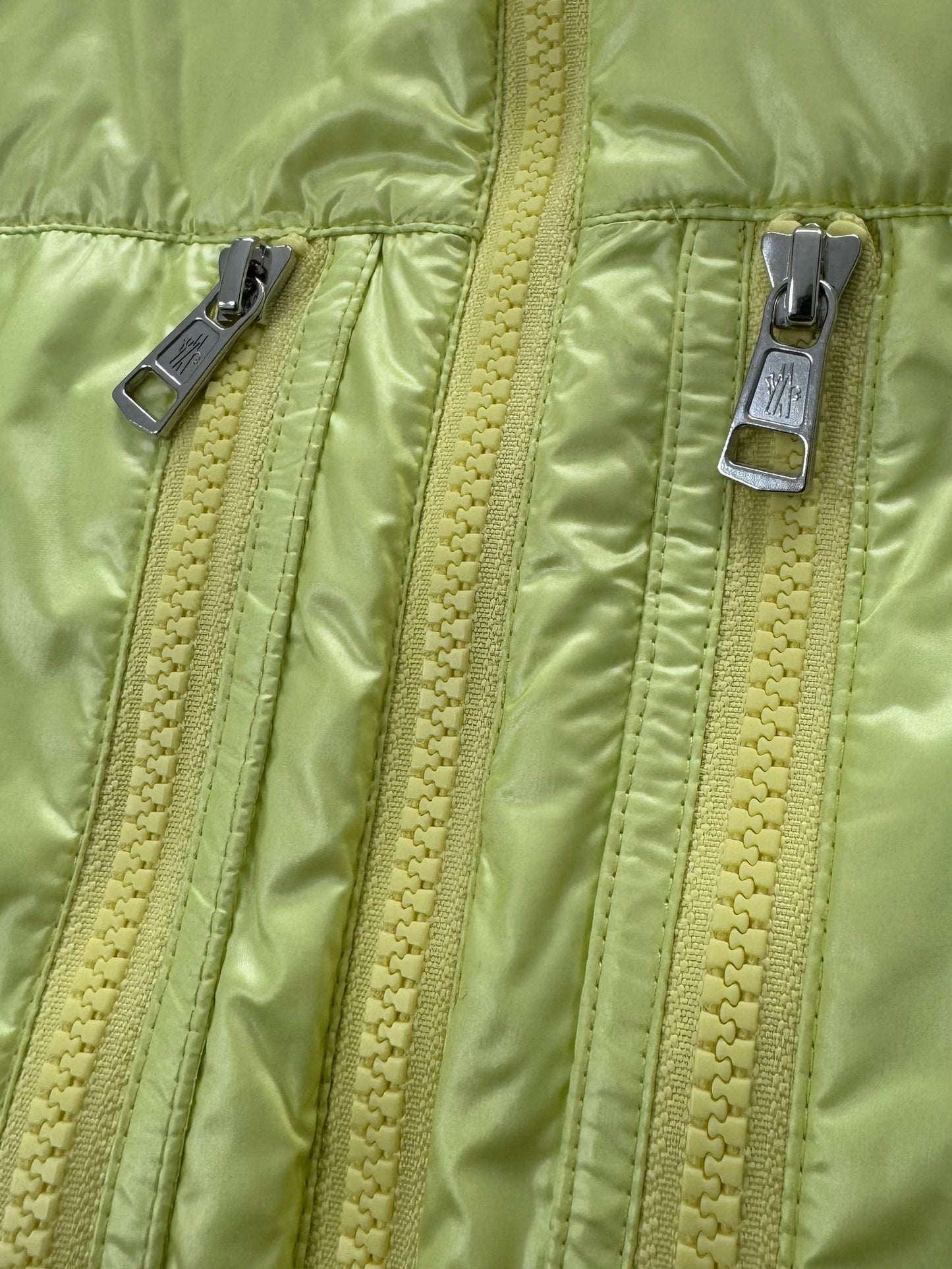 Moncler Neon Yellow Down Lafond Jacket - Size: 4 (24''ptp)