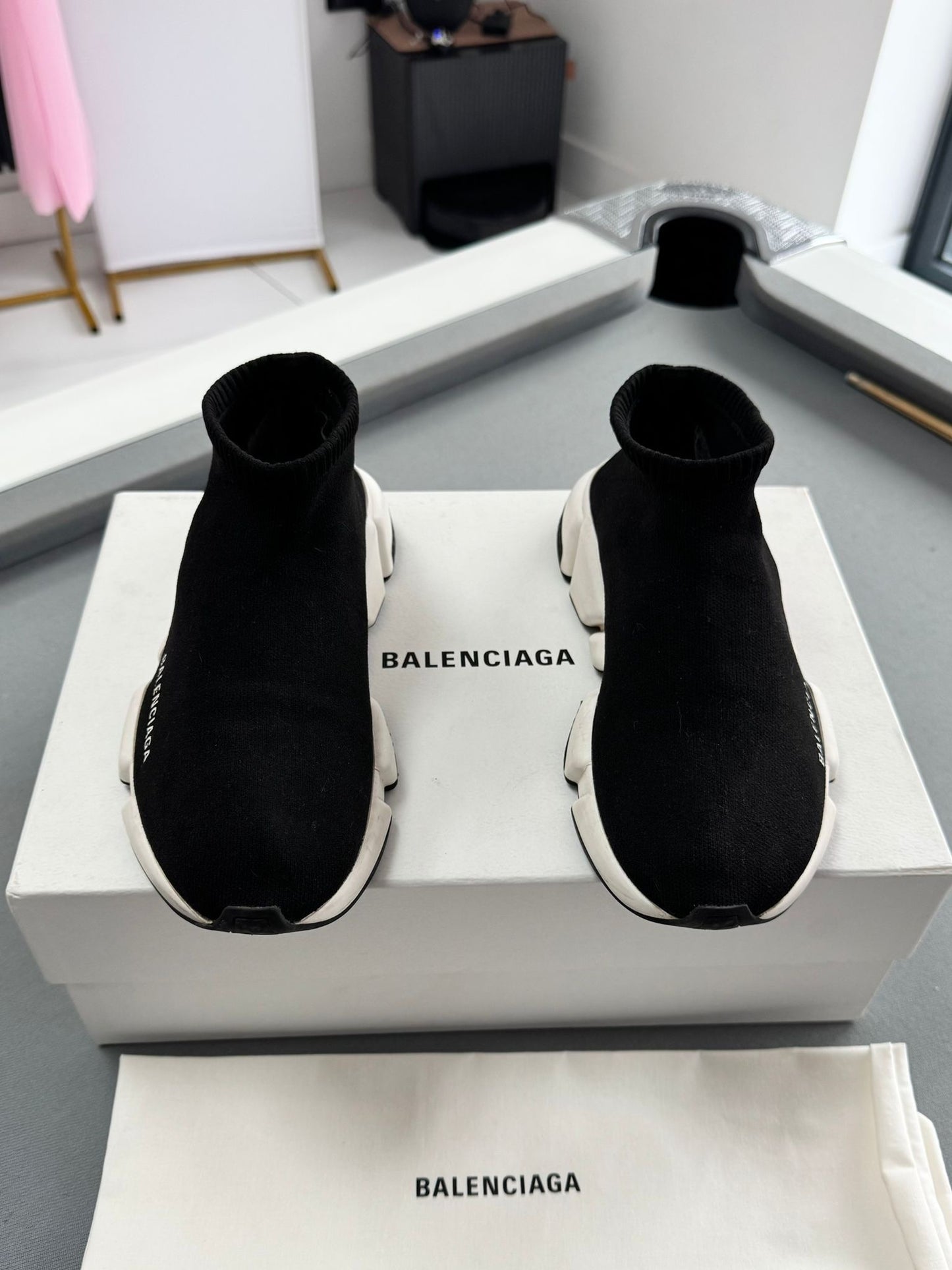Balenciaga Speed Low Sock Black - UK 6 (EU39)