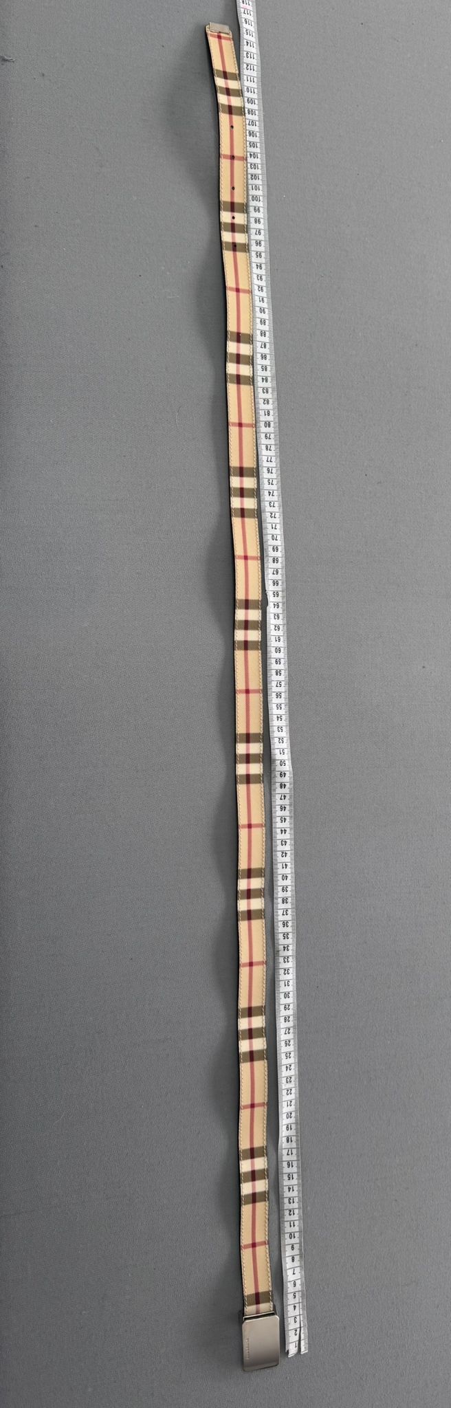 Burberry Nova Check Coated Canvas Belt - Size 40 / 100 - Fits UK12/14