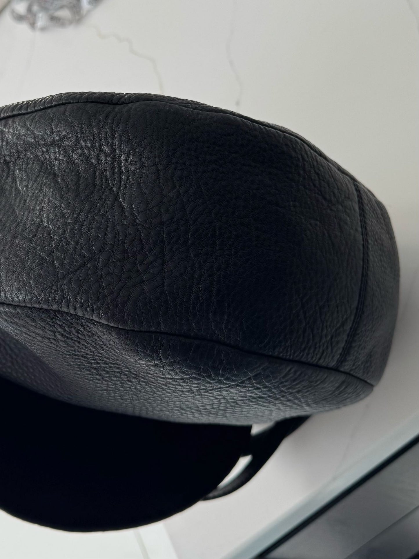 Mulberry Effie Satchel in Black Spongy Pebbled Leather