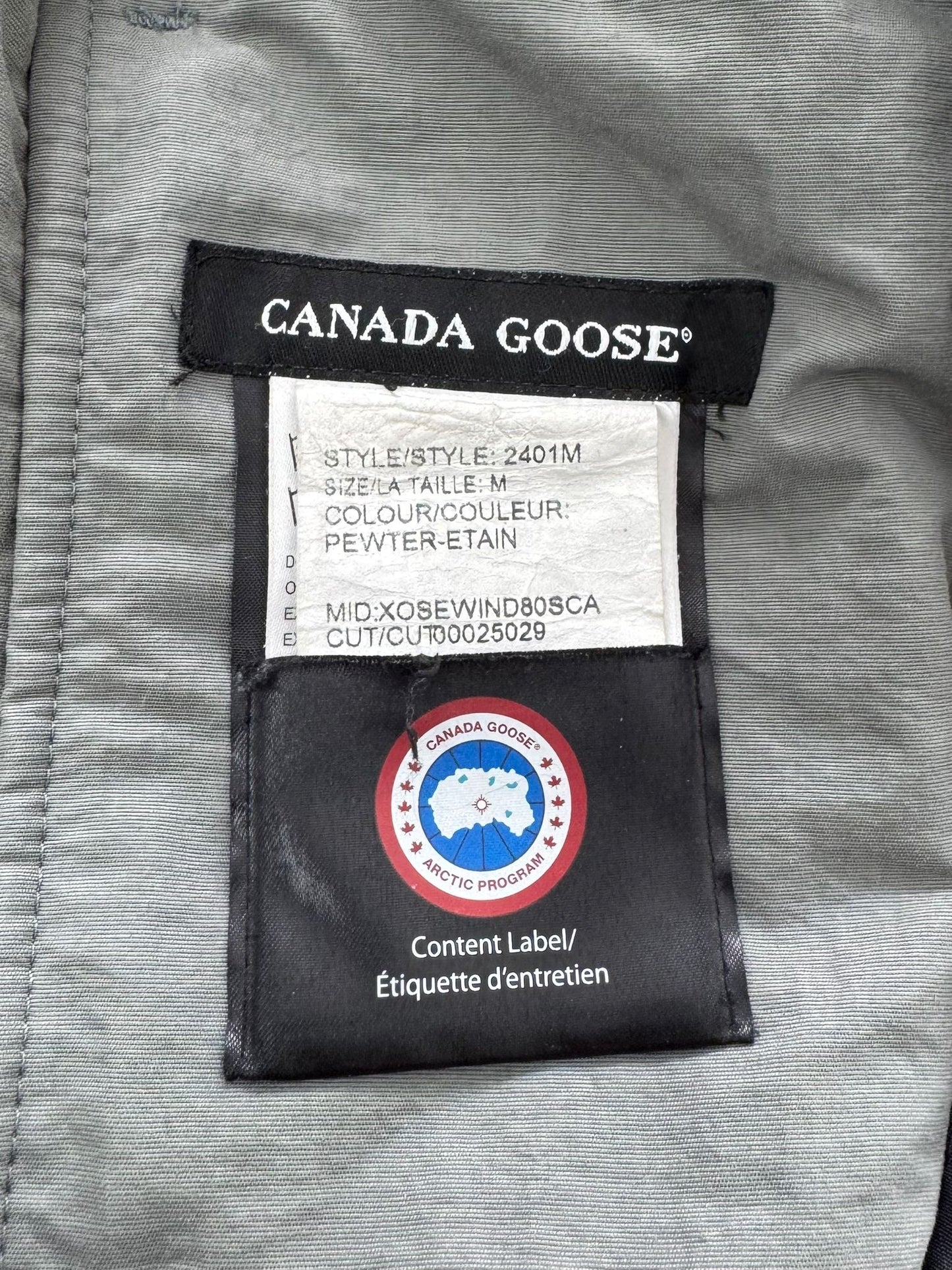 Canada Goose Redstone Grey Jacket - Medium (22''ptp)