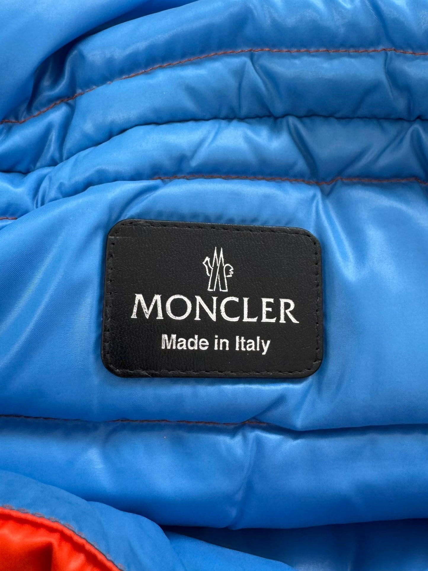 Moncler Puffer Down Busta Piumino Clutch/ Laptop Sleeve In Orange - Brand New In Box
