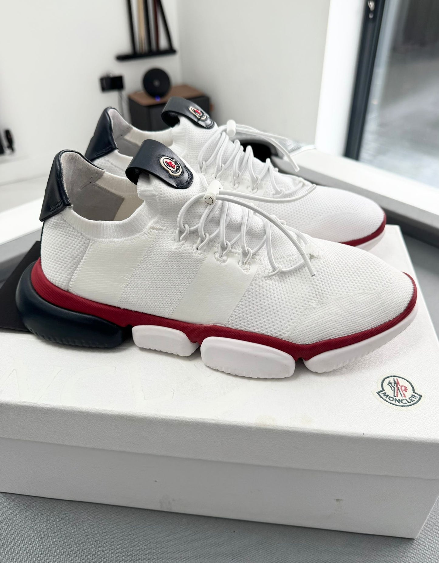 Moncler White Bubble Trainers - UK8 (EU42) Fit UK 9