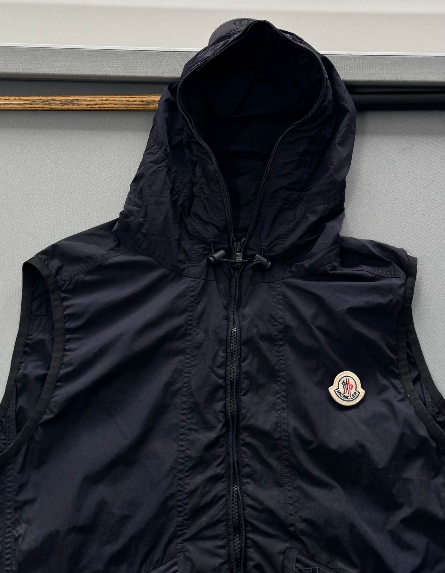 Moncler Navy Touques Hooded Gilet - Size: 5 (25''ptp)