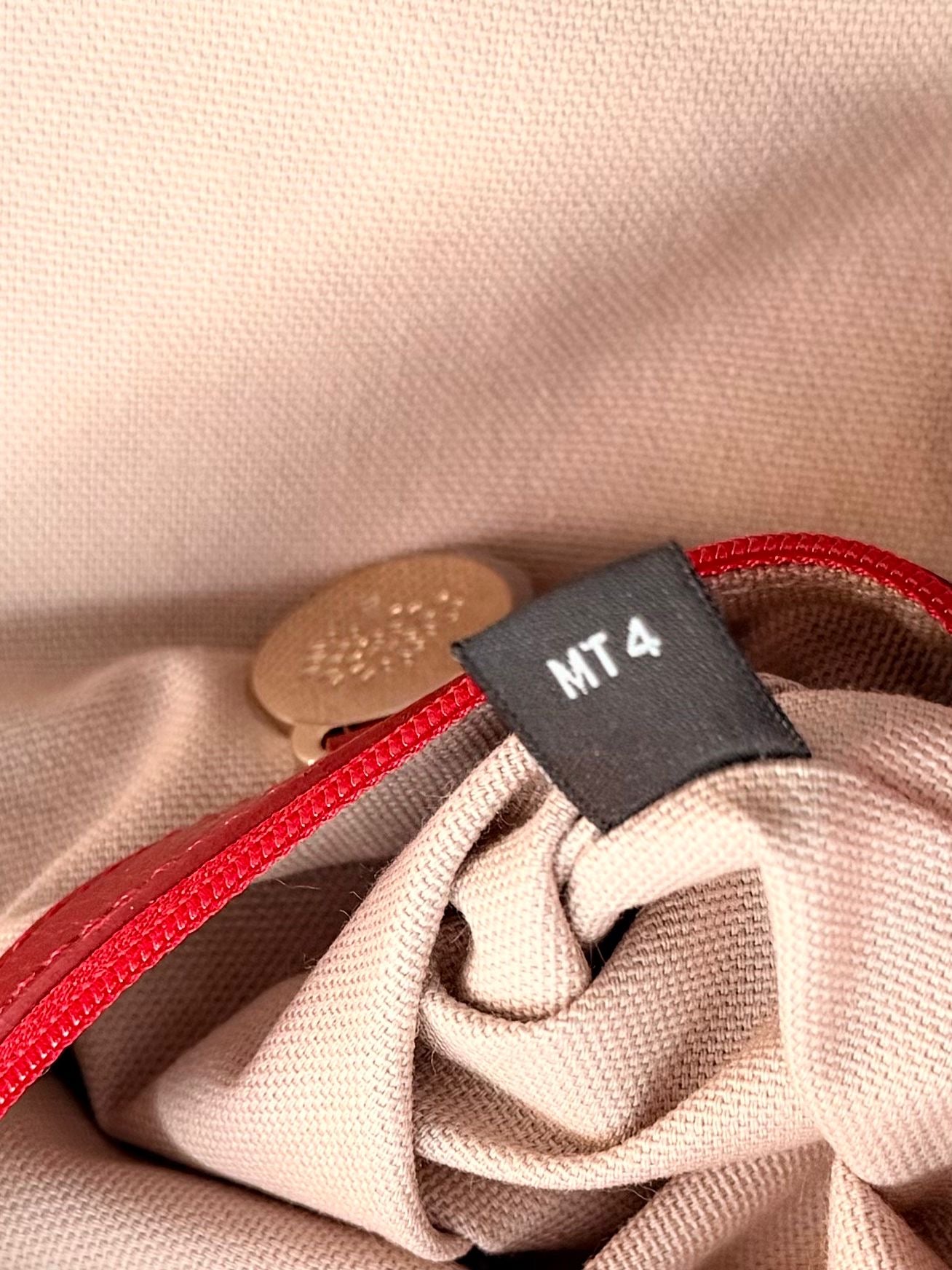 Mulberry Poppy Red Tessie Clutch With Gold Hardware