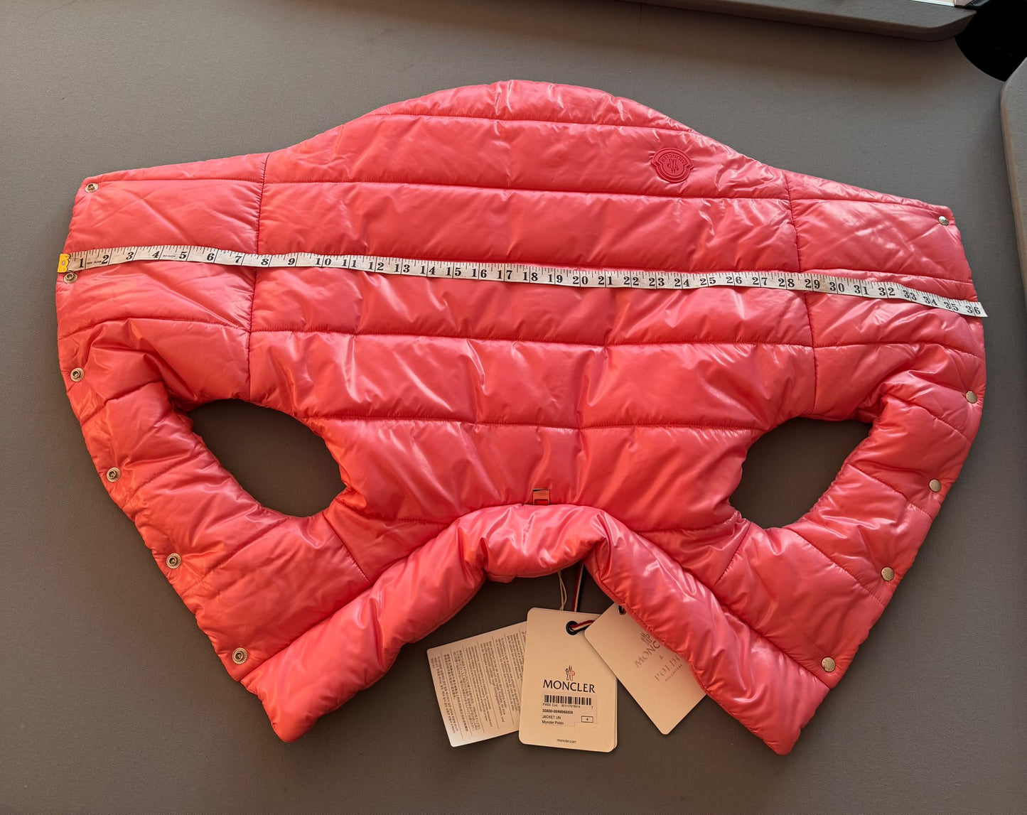 Moncler Genius Moncler X Poldo Dog Pink Couture Padded Dog Jacket - Size 4