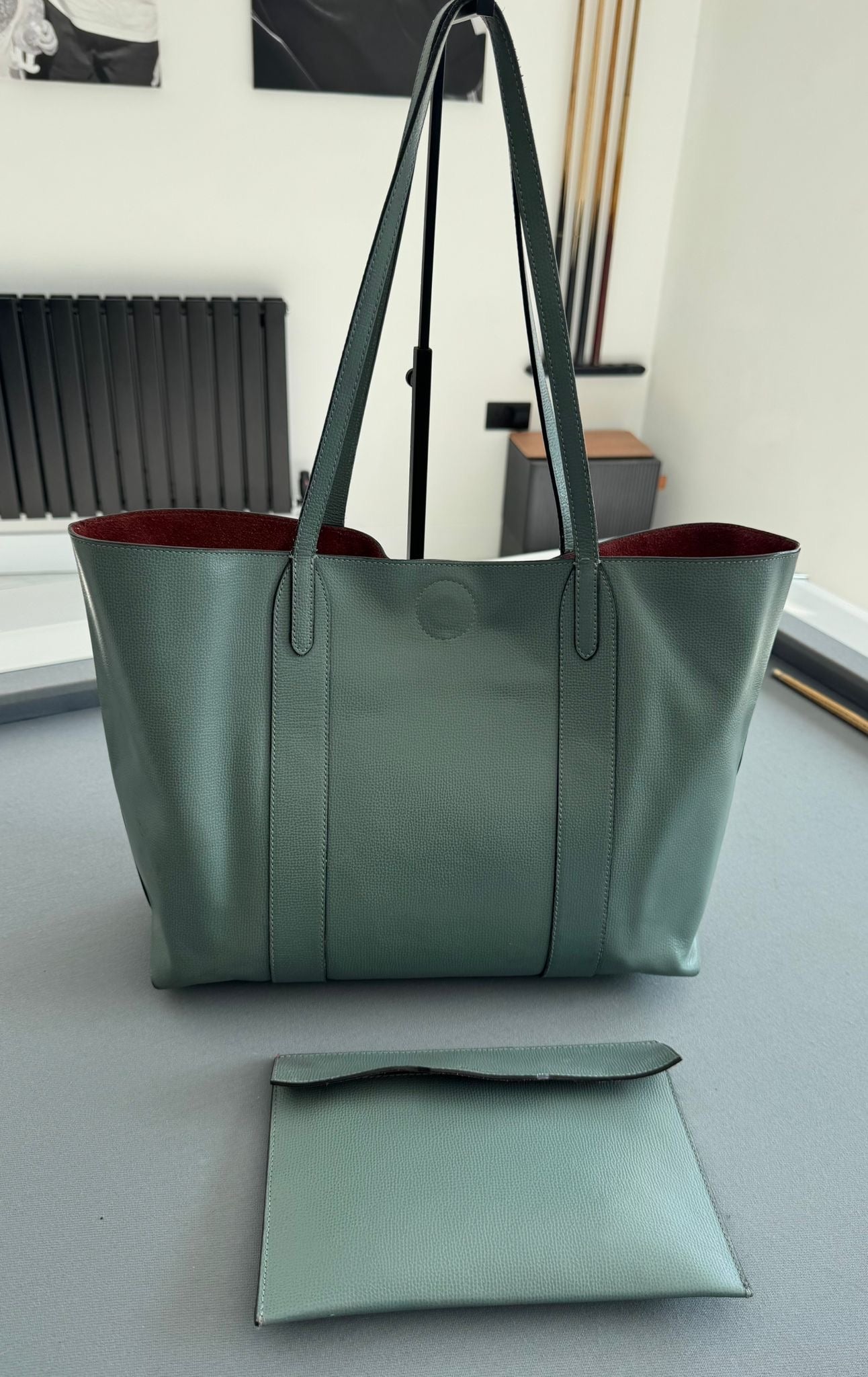 Mulberry Bayswater Tote In Antique Blue With Gold Hardware - Limited Edition