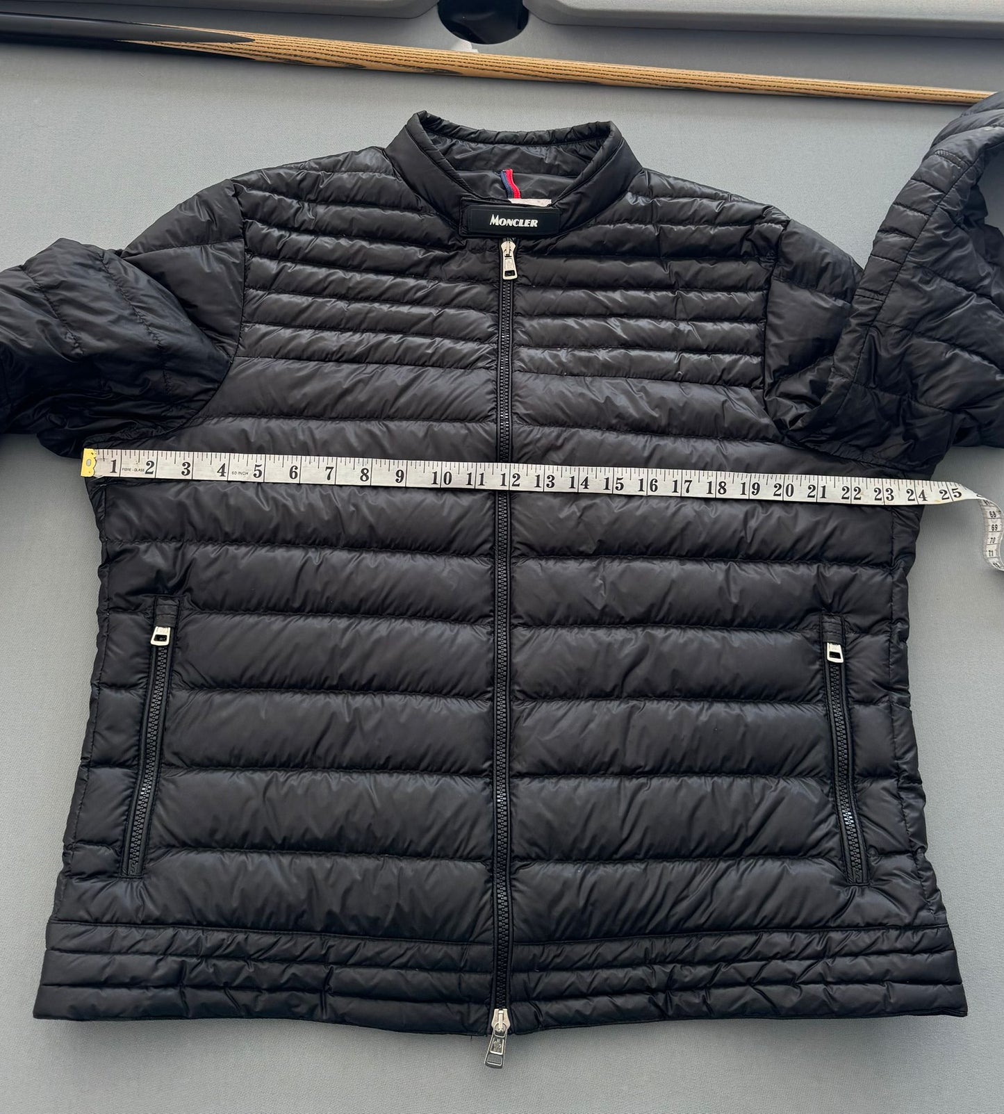 Moncler Kavir Black Jacket - Size 6 - PTP 24.5”