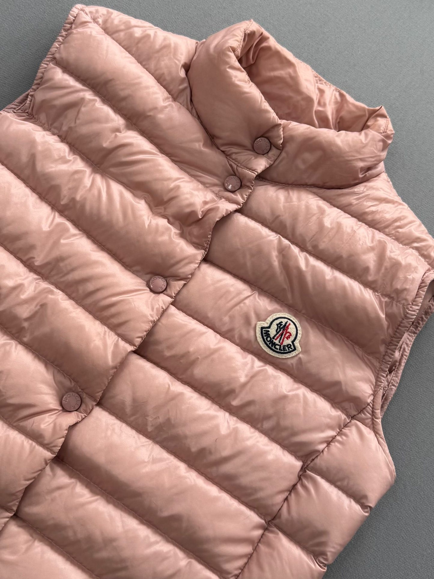Moncler Dusky Pink Liane Down Gilet -Size 0 (Fits UK 6-8 )