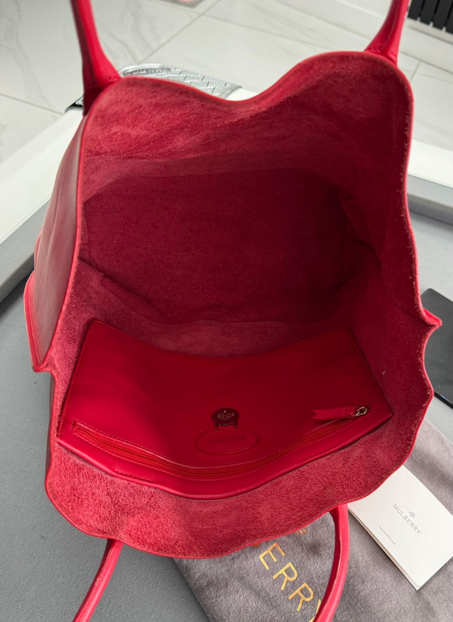 Mulberry Red Blossom Tote