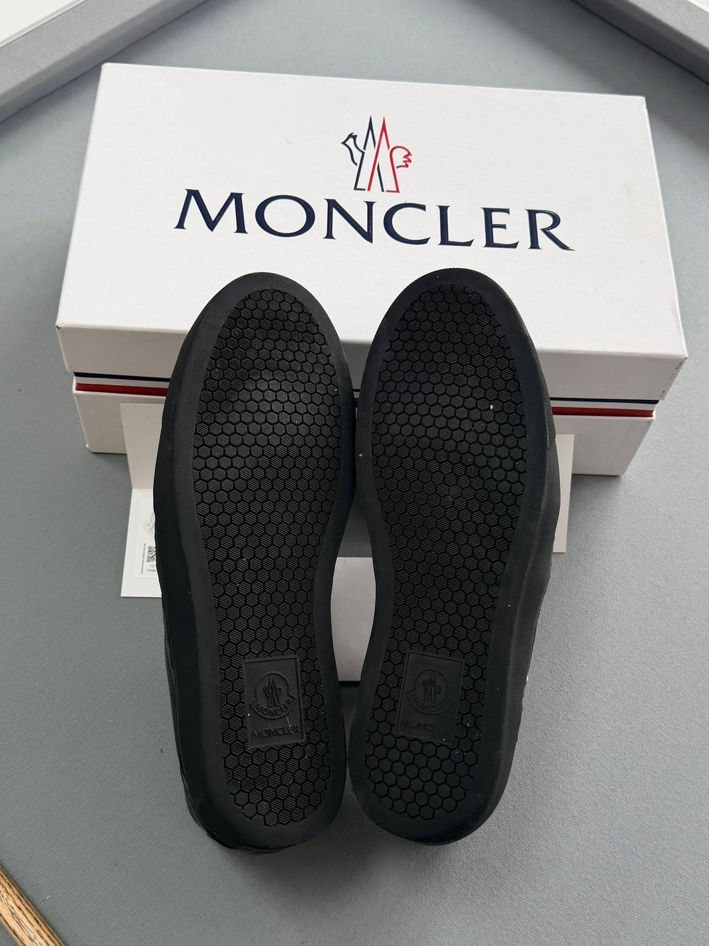 Authentic Pre-Loved Moncler Black Monaco Trainers UK