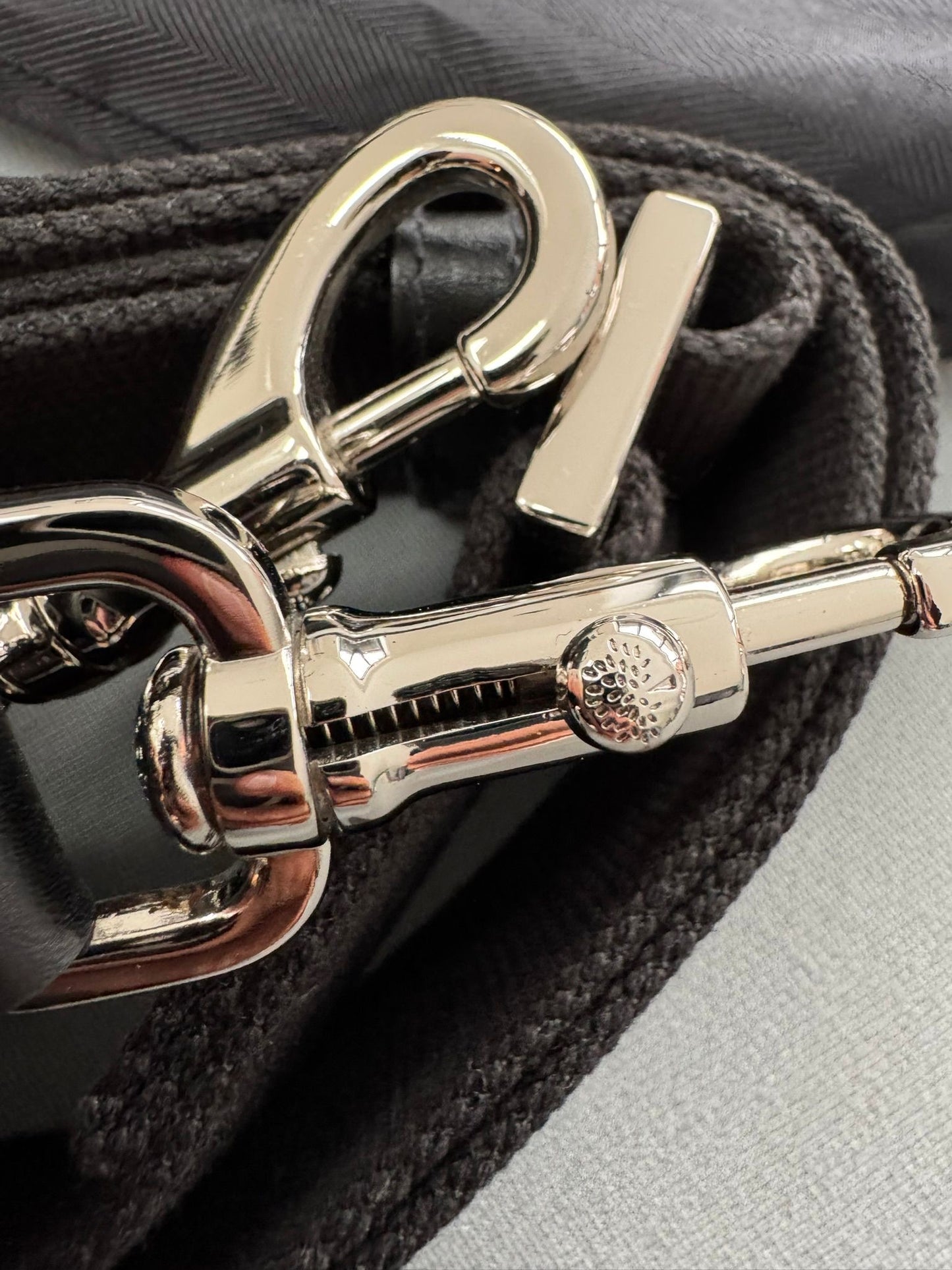 Mulberry Elkington Grained-Leather Black Briefcase With Brass Hardware