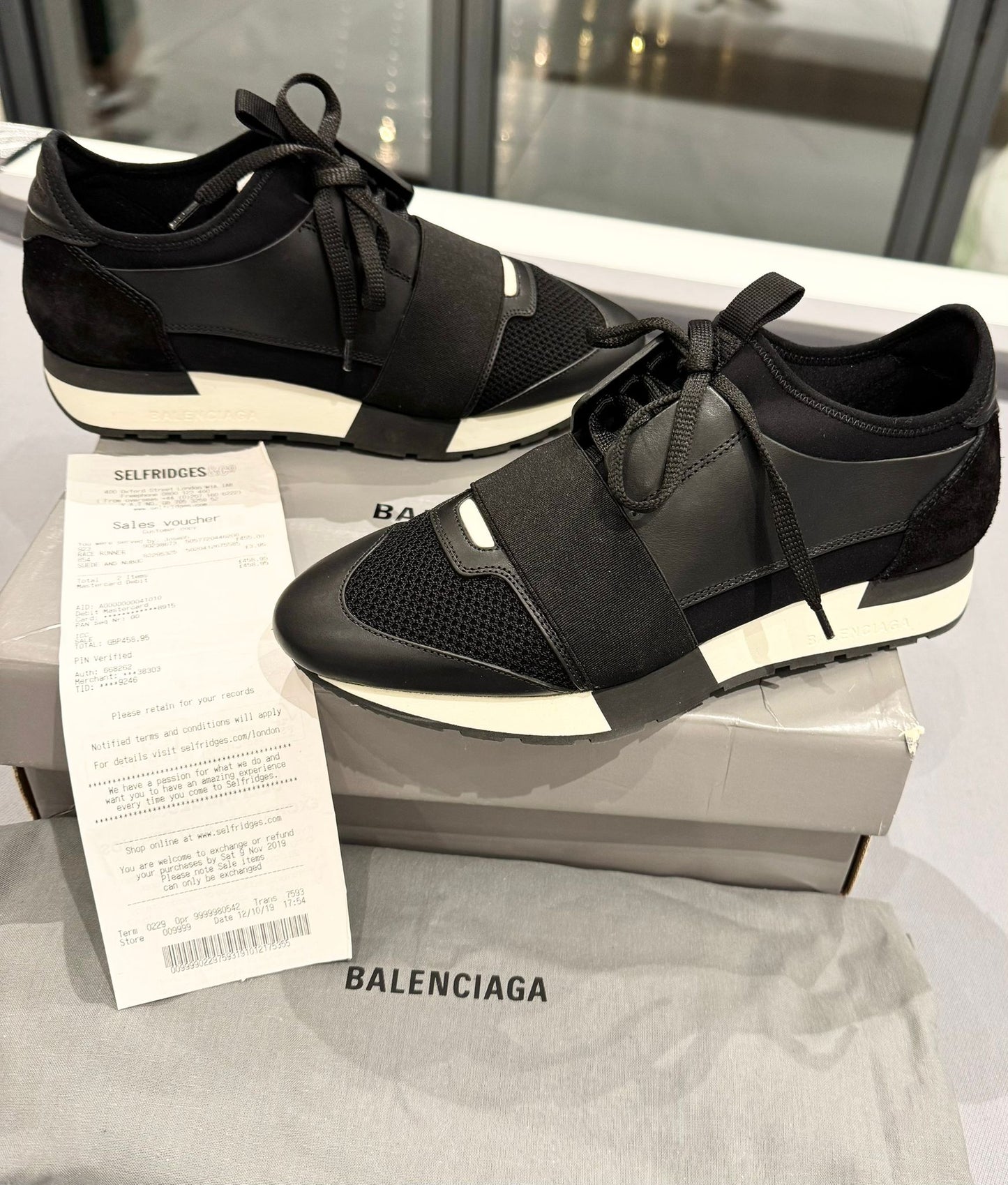 Balenciaga Black Race Runner - Size UK5 (EU38)