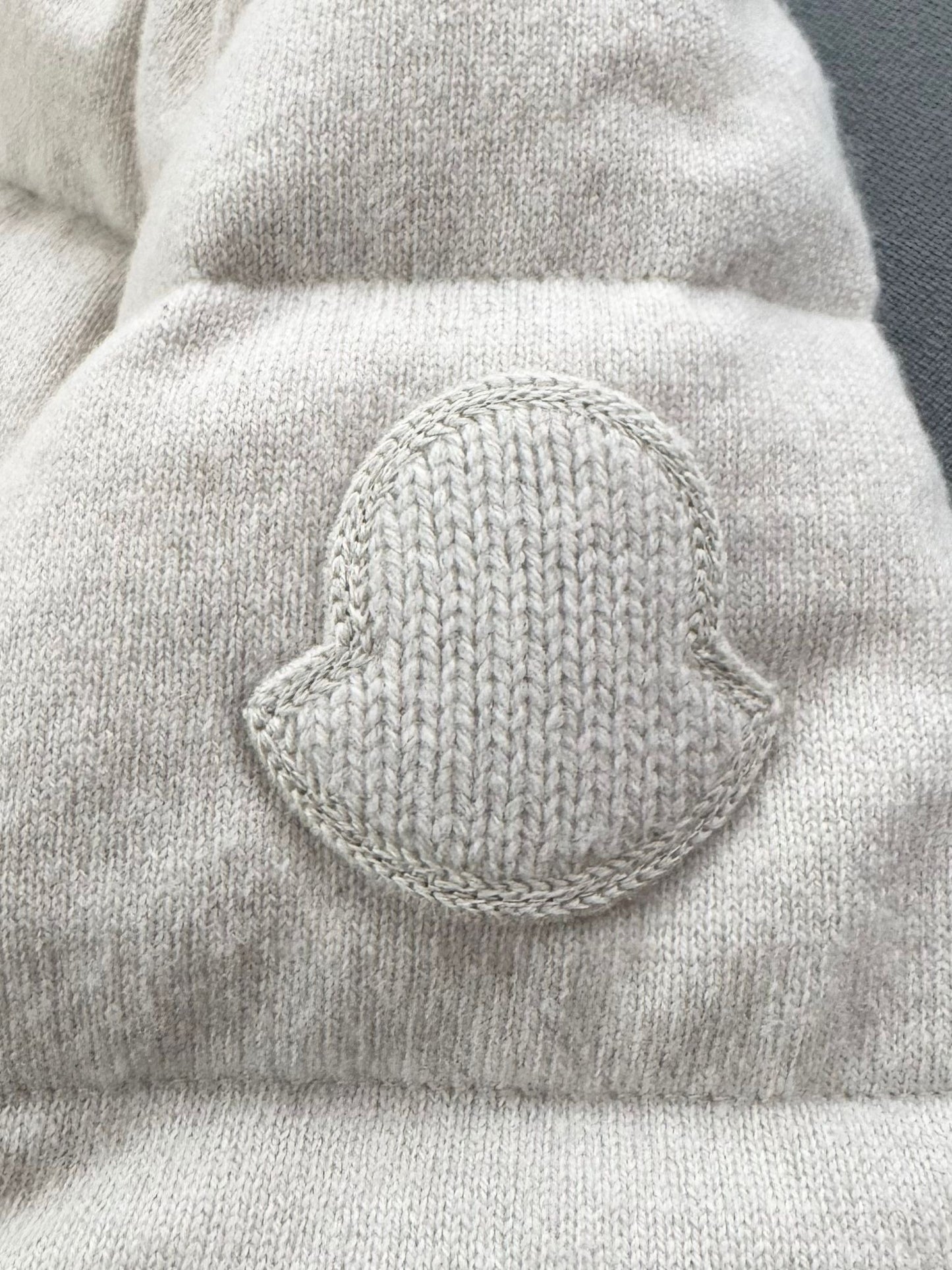 Moncler Beige Cayeux Wool Blend Down Jacket - Size 2 (UK10-12)