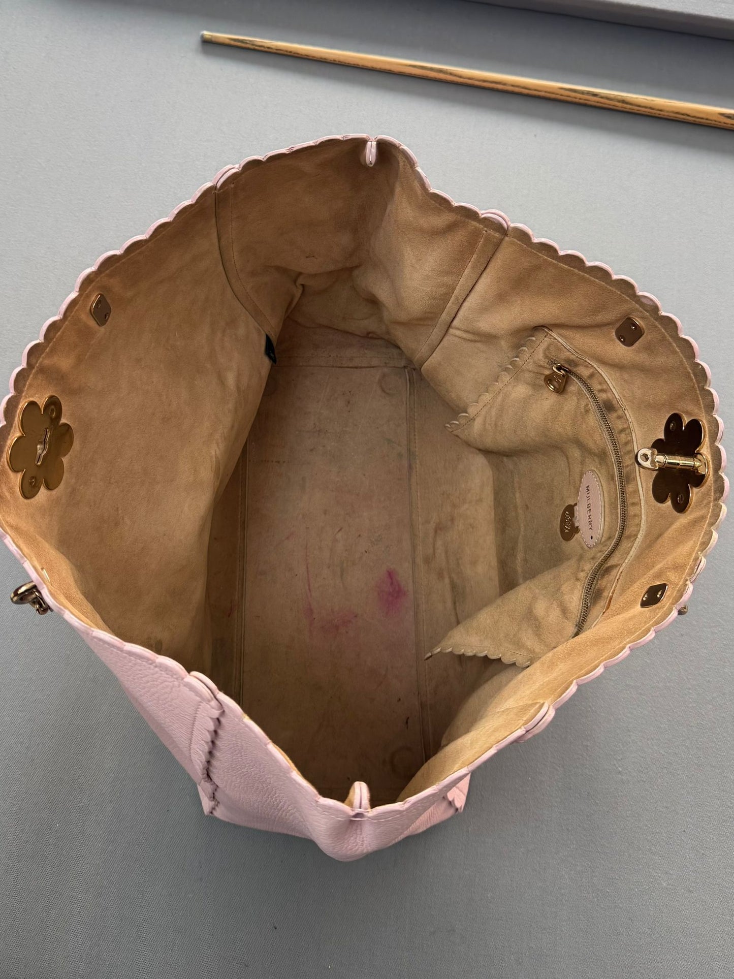 Mulberry Cecily Flower Baby Pink Tote