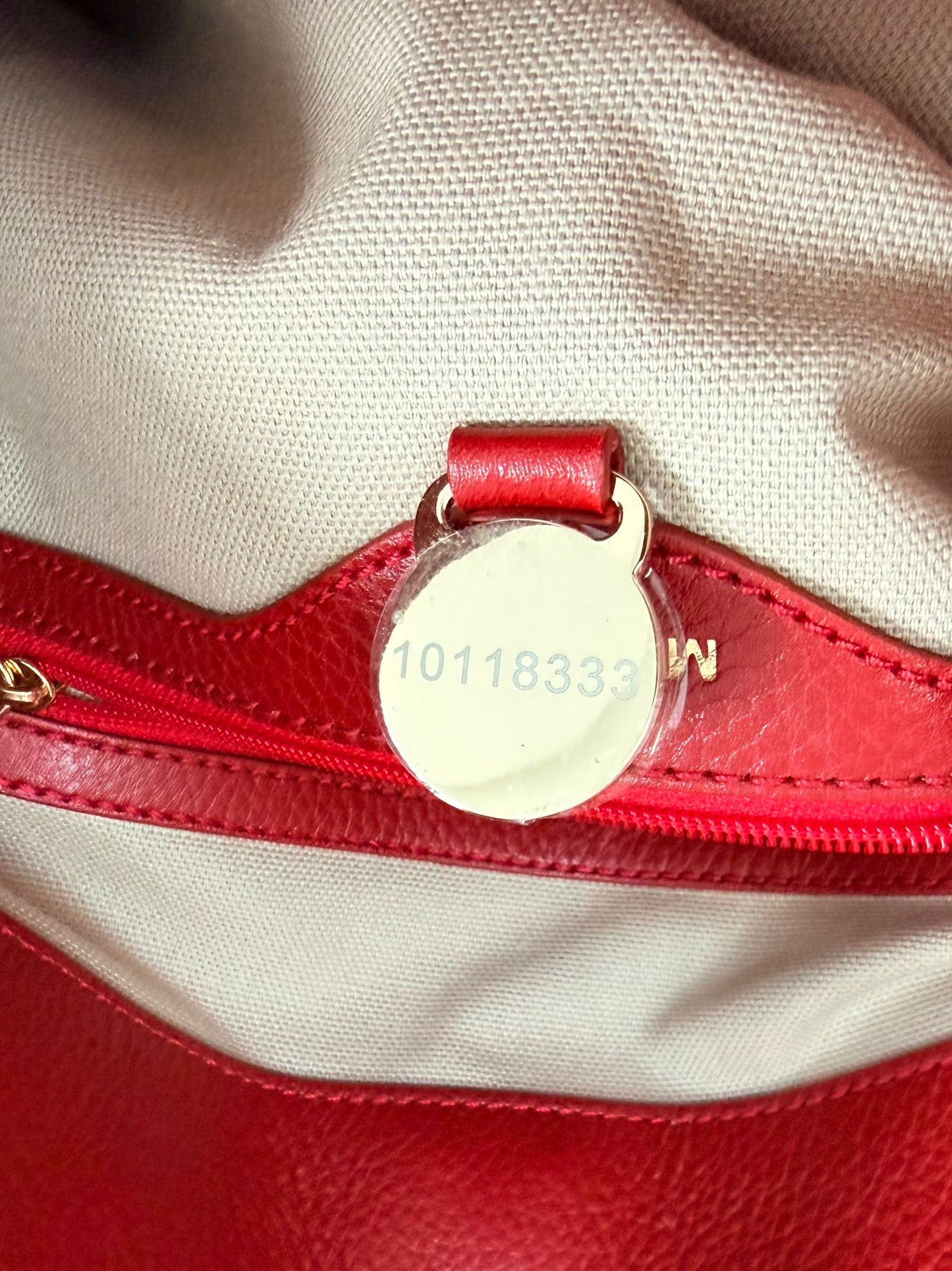 Mulberry Poppy Red Tessie Clutch With Gold Hardware