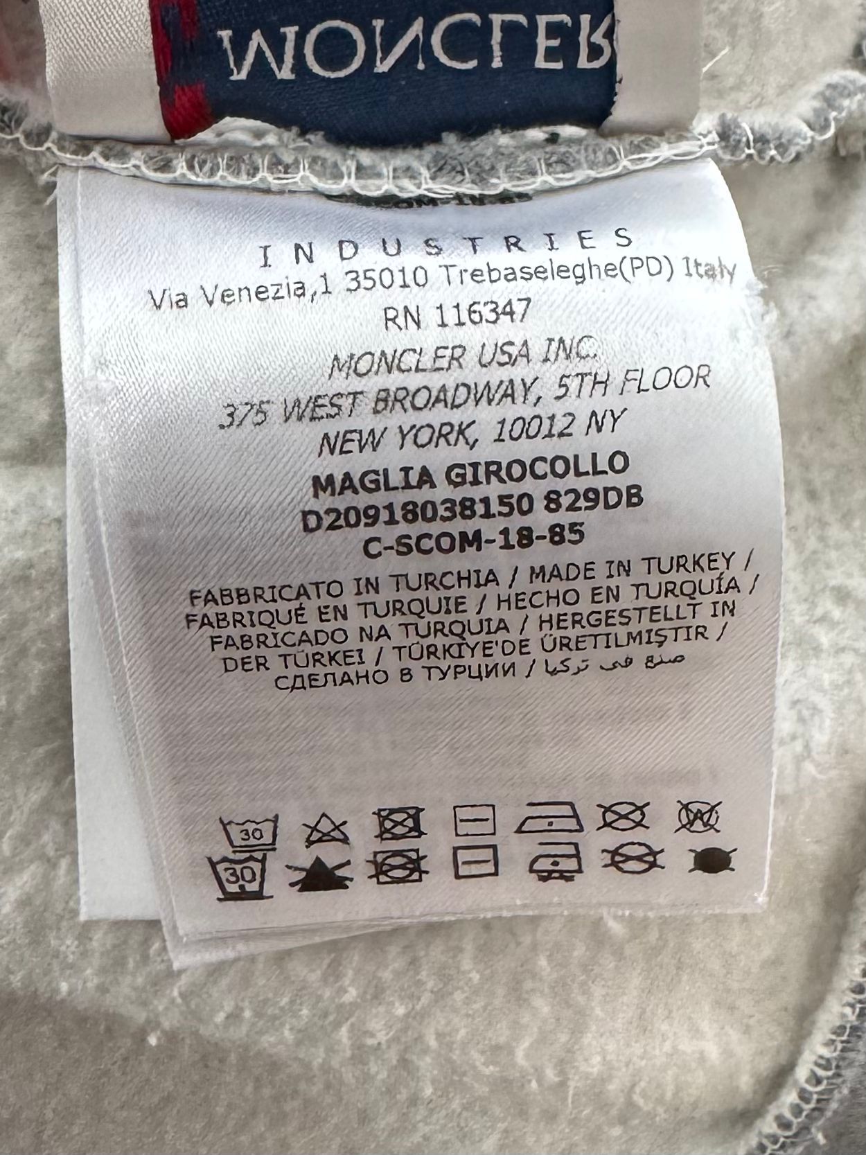 Moncler Maglia Genius 2 Moncler 1952 Grey Sweater - Size: XXL (24'' ptp)