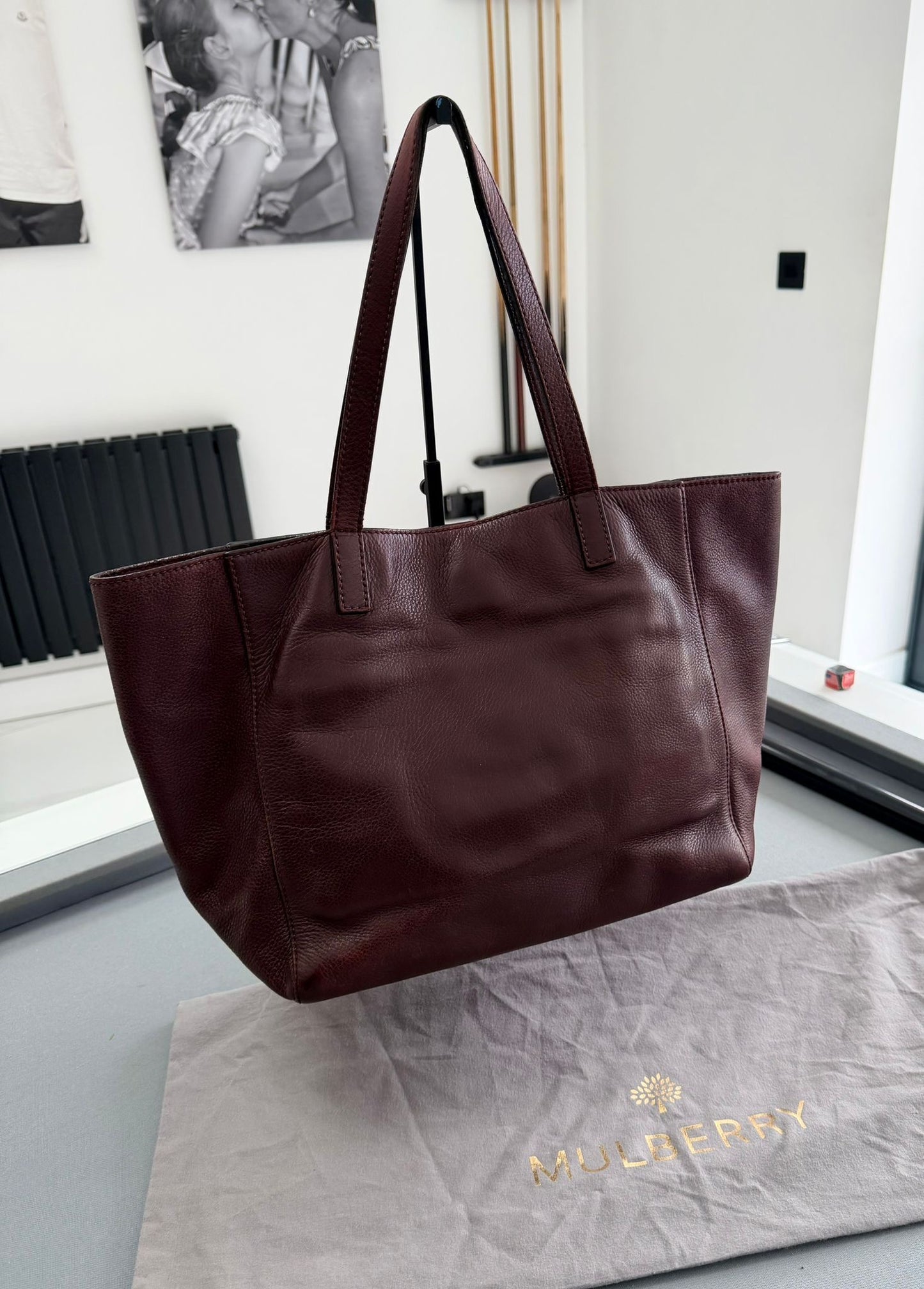 Mulberry Leather Tessie Tote in Oxblood