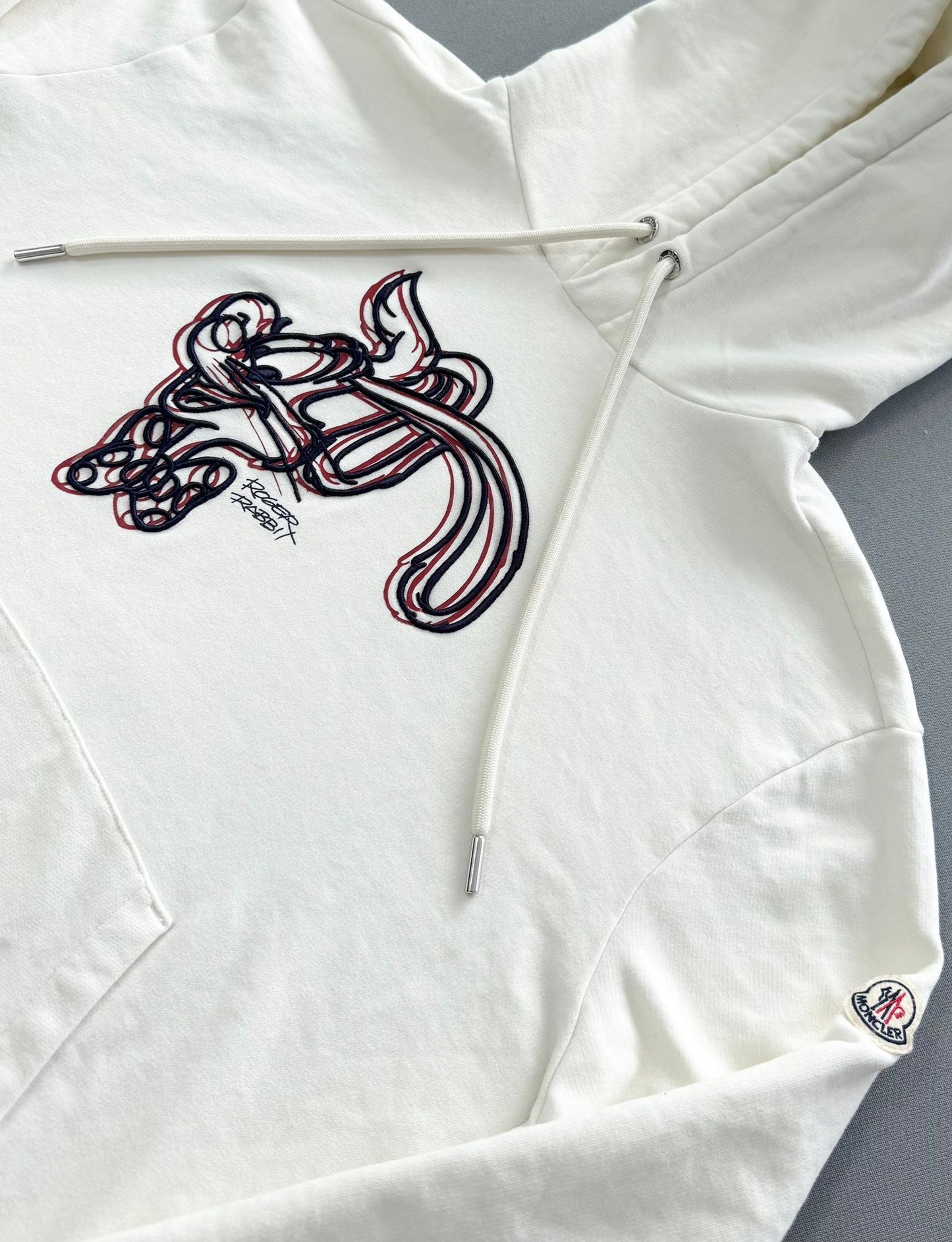 Moncler x Disney Roger Rabbit Brand-Print Cotton-Jersey Hoodie(XL- 25.5''ptp)