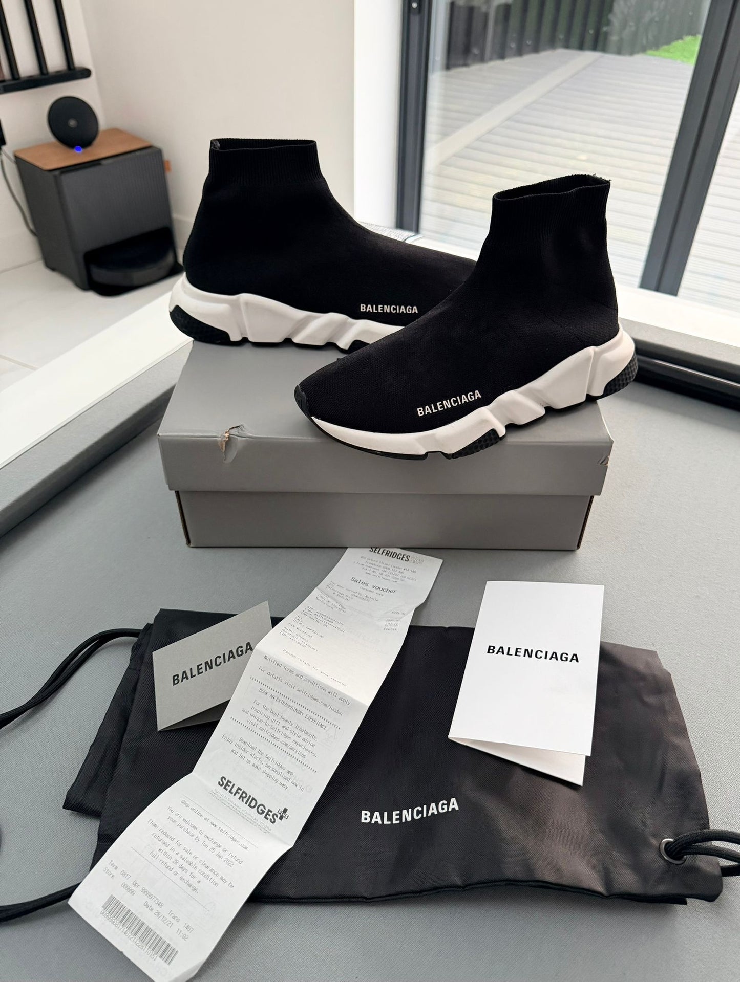 Balenciaga Black Speed Sock Trainers - Size UK6 (EU39)
