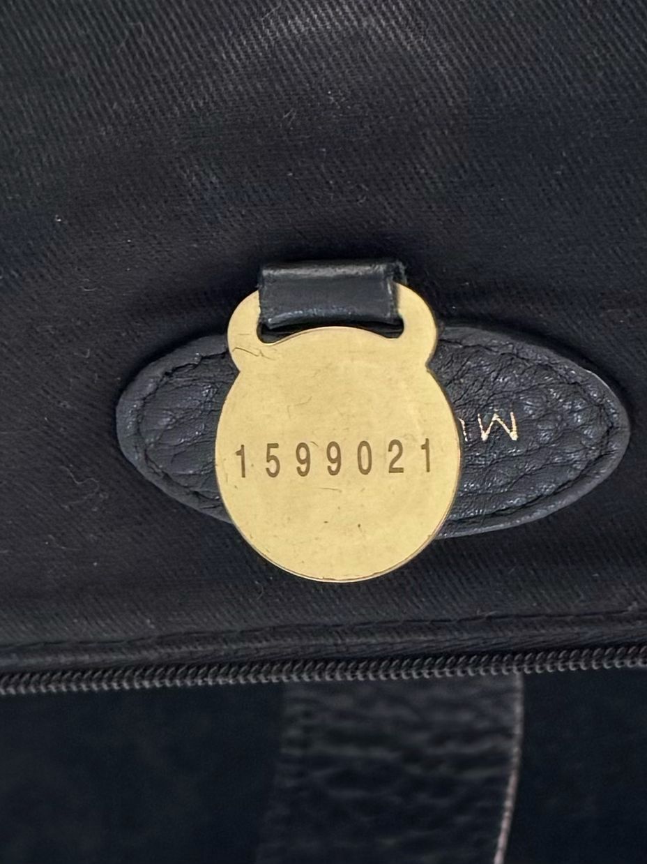 Mulberry Effie Satchel in Black Spongy Pebbled Leather