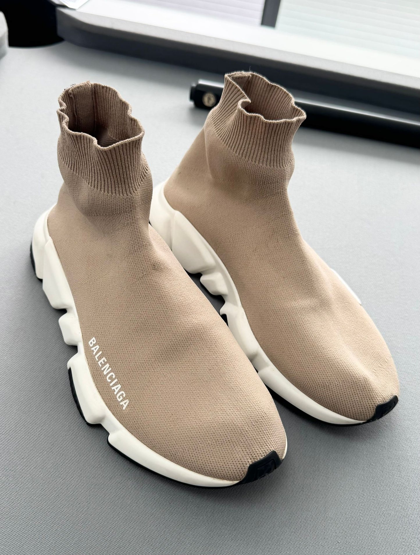 Balenciaga Speed Sock Tan Trainers Size UK 5 (EU38)
